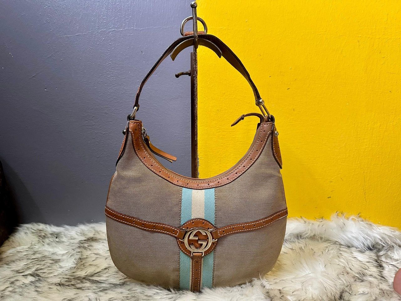 Gucci Authentic Gucci Reins Interlocking GG Logo Vintage Web Hobo Size ONE SIZE - 1 Thumbnail