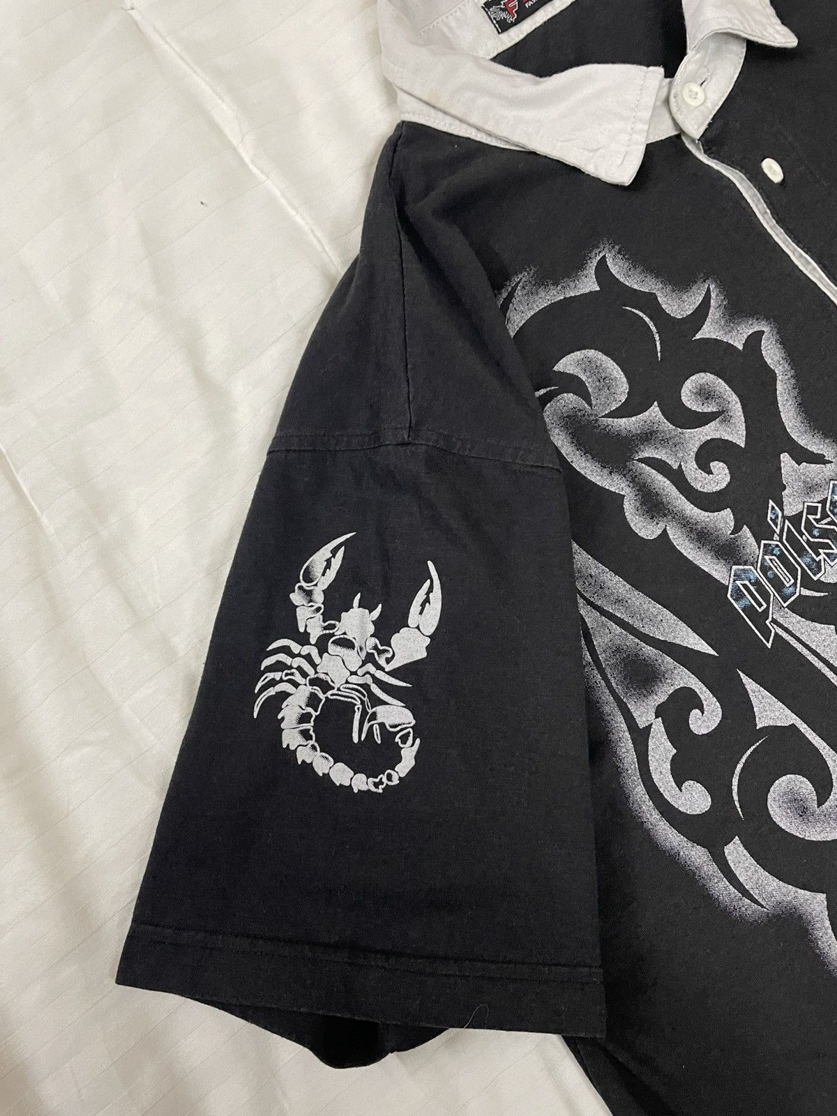 If Six Was Nine Vintage Rare Alt Tribal Poisonous Scorpion Polo T-shirt Size US XL / EU 56 / 4 - 3 Thumbnail