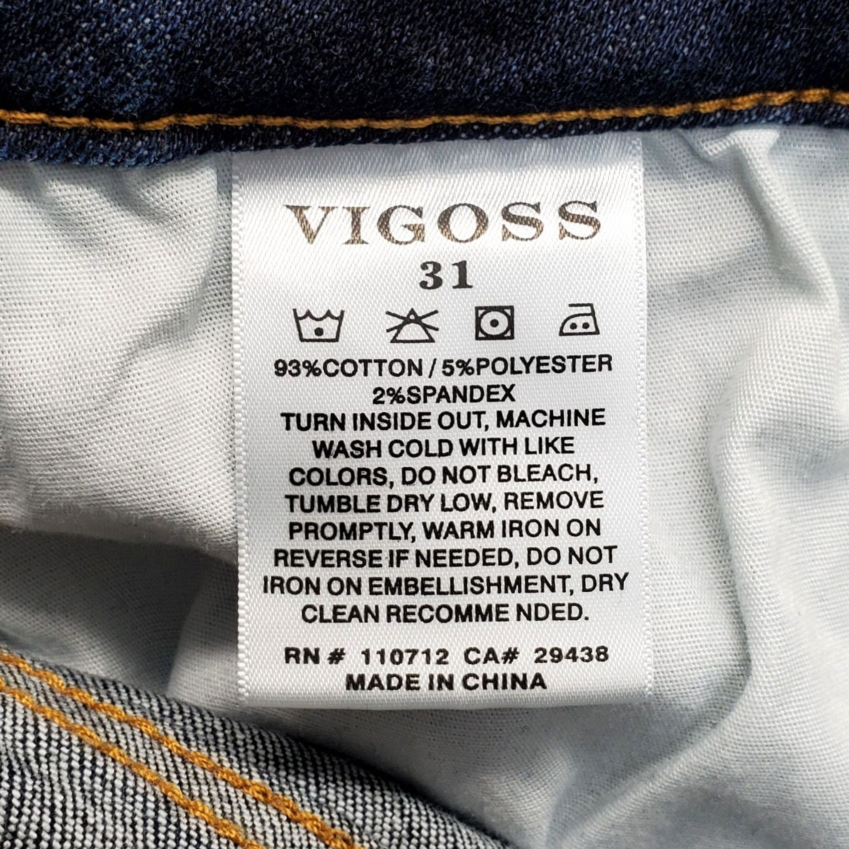 Vintage VIGOSS Jagger Skinny Jeans Womens 31 Blue Denim Stretch Distressed Whiskered Jeans Size 24" / US 00 / IT 34 - 7 Thumbnail