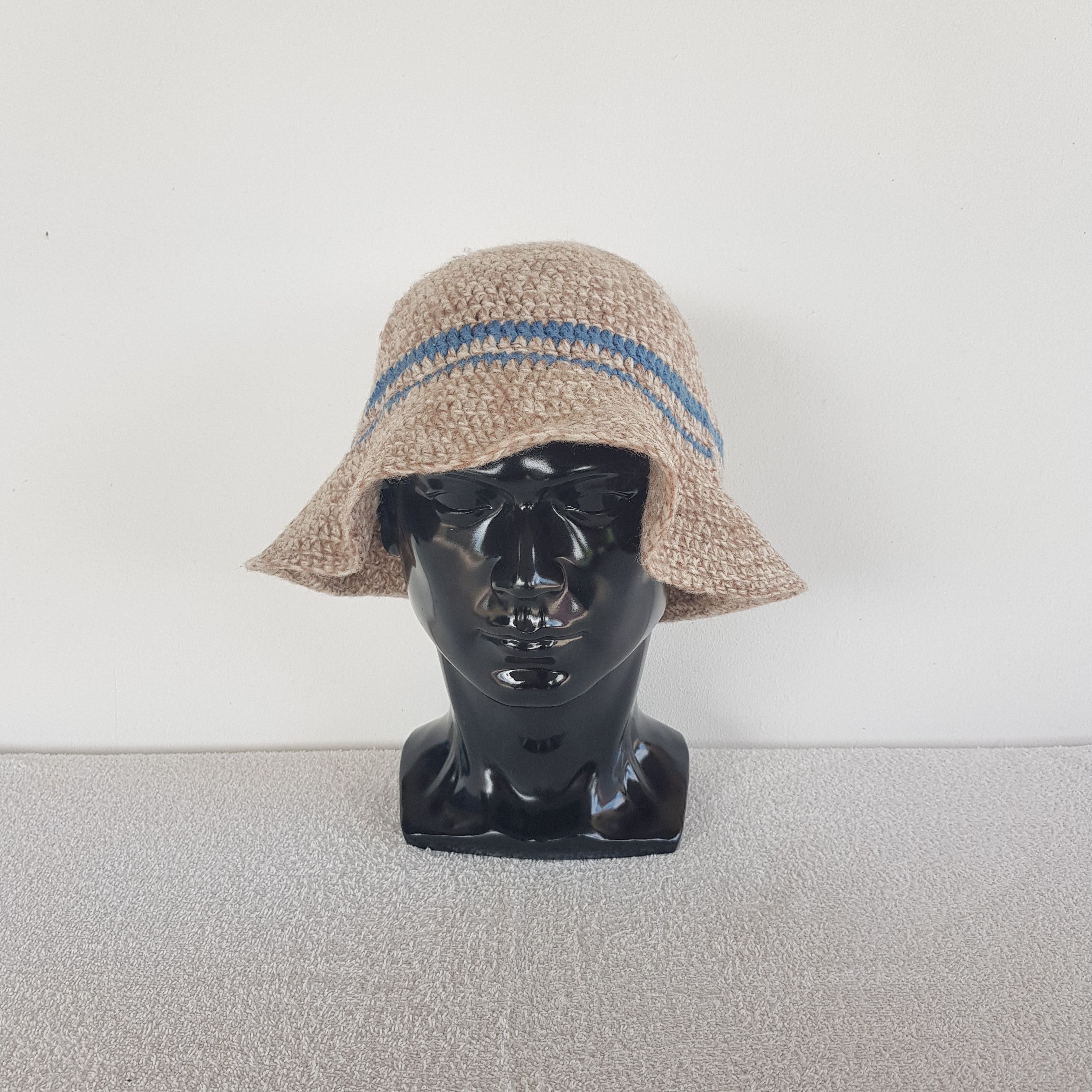 Japanese Brand Vintage Japanese Crochet Beanie Ribbed Knit Snow Caps Hats. Size ONE SIZE - 2 Thumbnail