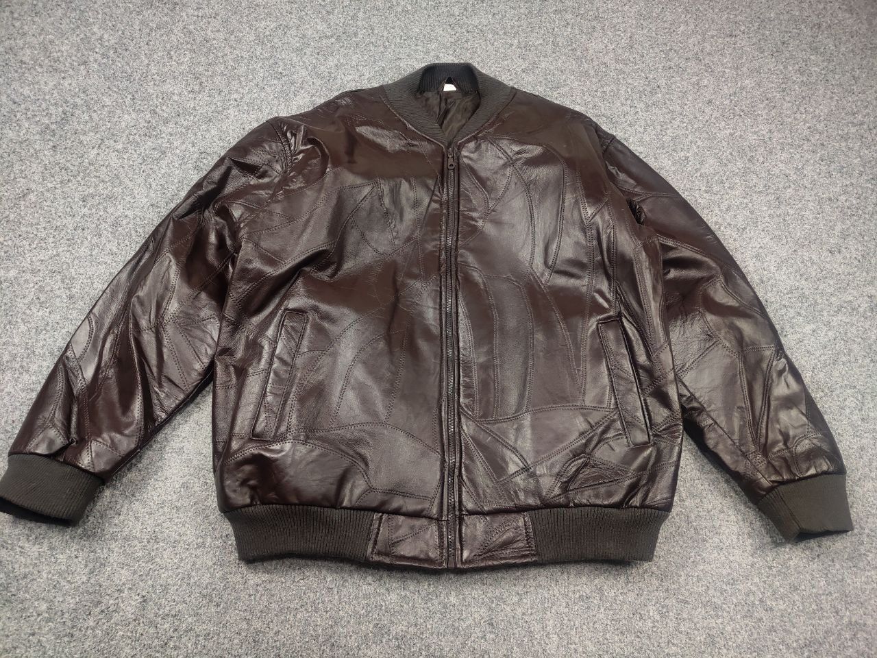 If Six Was Nine Vintage 90's brown patched leather bomber Jacket LGB Rick Size US XL / EU 56 / 4 - 3 Thumbnail