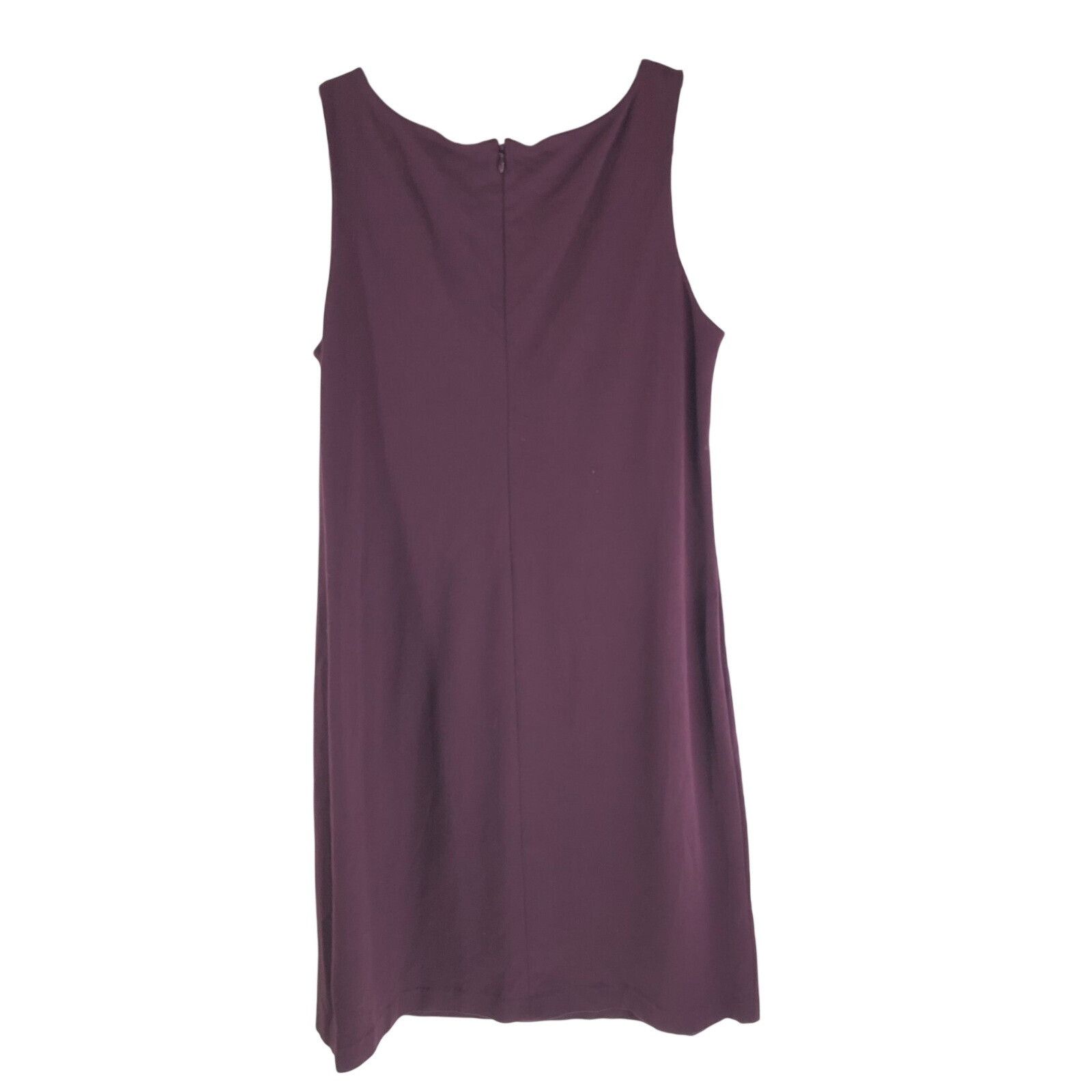 Lands' End Lands End Shift Dress Sleeveless Knit Stretch Dark Purple Si Size XL / US 12-14 / IT 48-50 - 2 Thumbnail