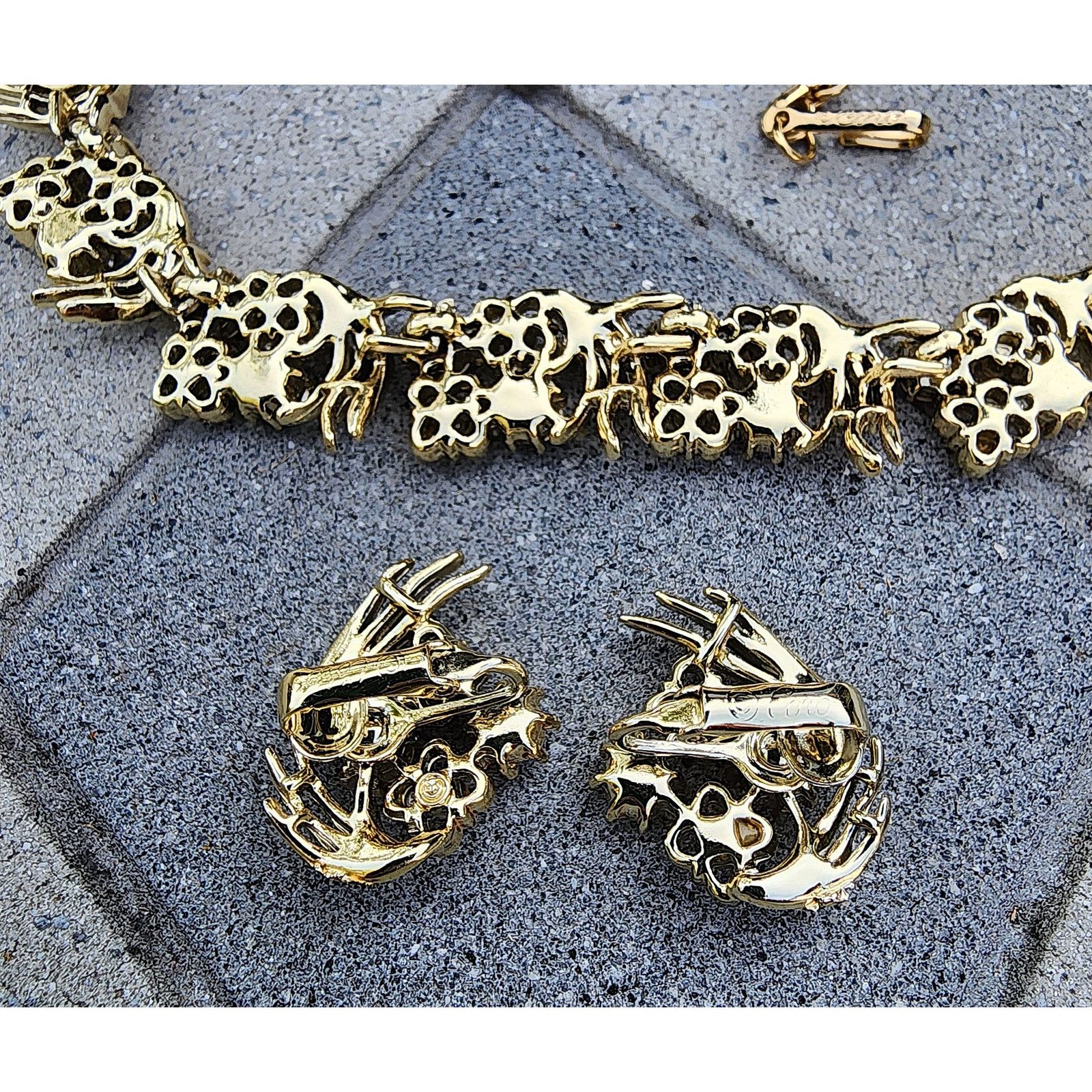 Designer VTG Signed Coro Aurora Borealis Rhinestone Demi Parure Set Size ONE SIZE - 8 Thumbnail