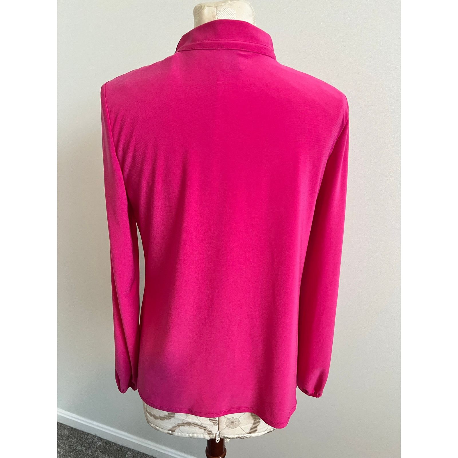 Anne Klein Anne Klein Vibrant Long Sleeve Blouse Lace Details Small Size S / US 4 / IT 40 - 3 Thumbnail