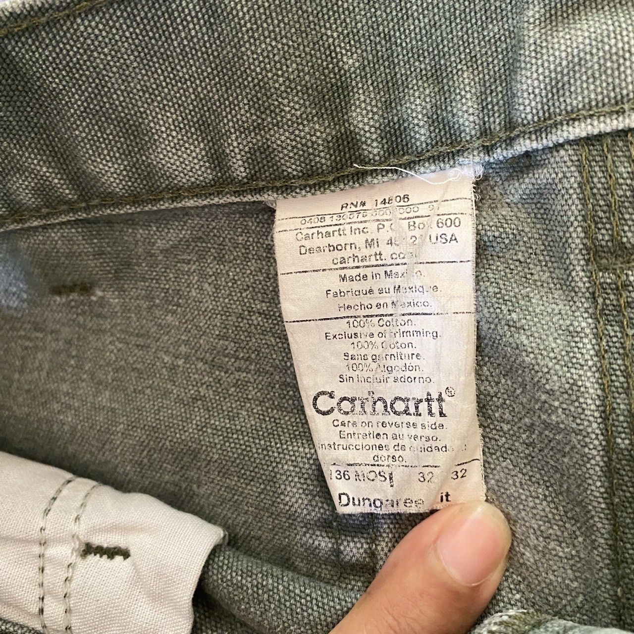 Carhartt × Vintage (32x30) Crazy Vintage Carhartt Double Knee B136 MOS Size US 32 / EU 48 - 2 Thumbnail