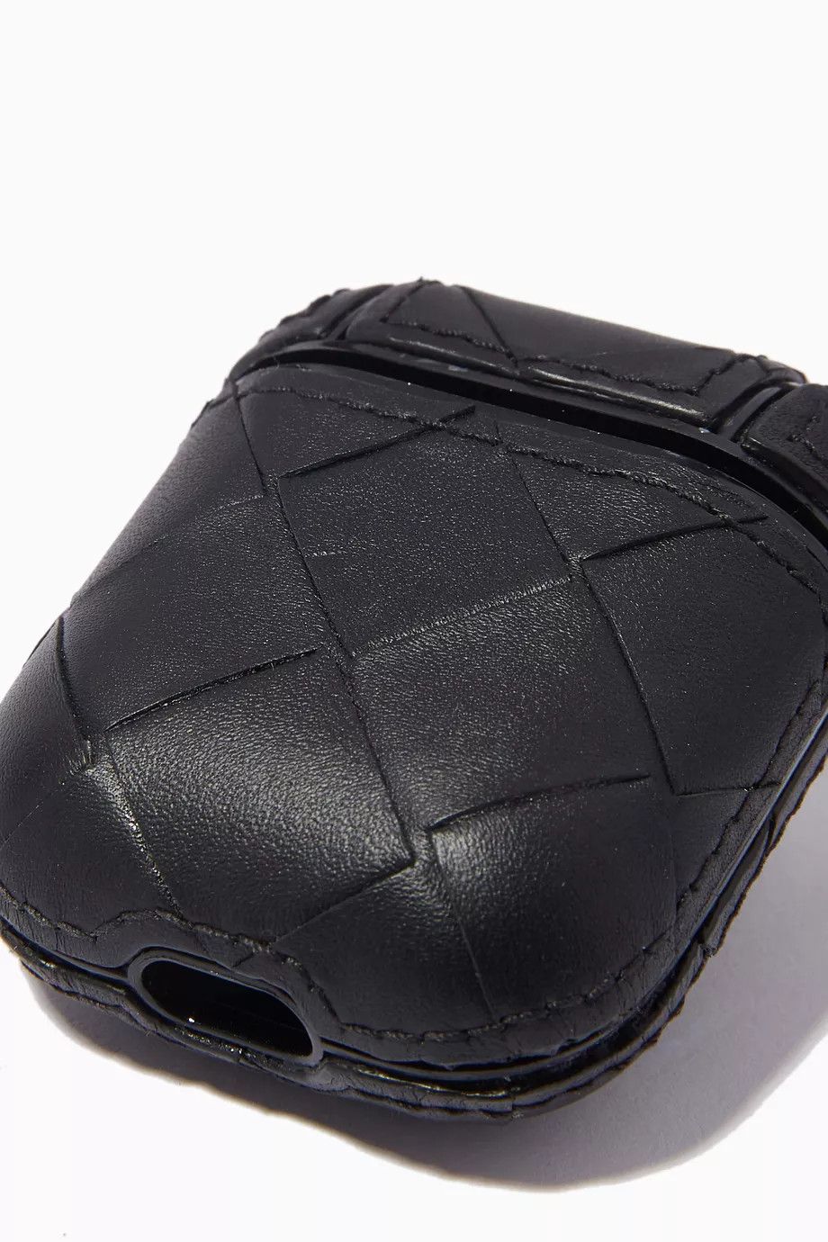 Bottega Veneta o1y0526 Size : OS / Leather Airpod Case in Black Size ONE SIZE - 4 Thumbnail