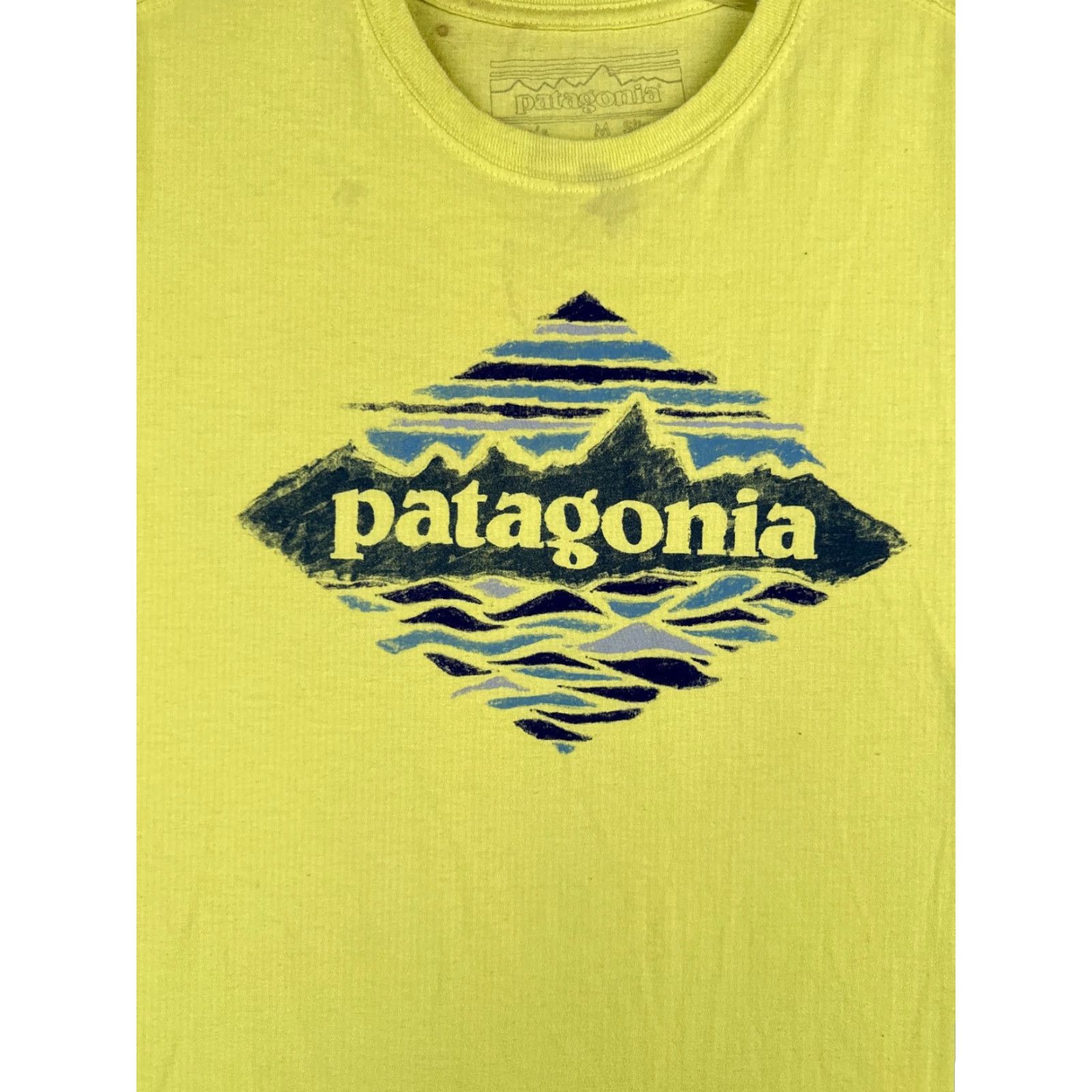 Patagonia Patagonia Men’s T-Shirt Medium Yellow Slim Fit Crew Neck Cotton Blend Jersey Size US M / EU 48-50 / 2 - 6 Thumbnail