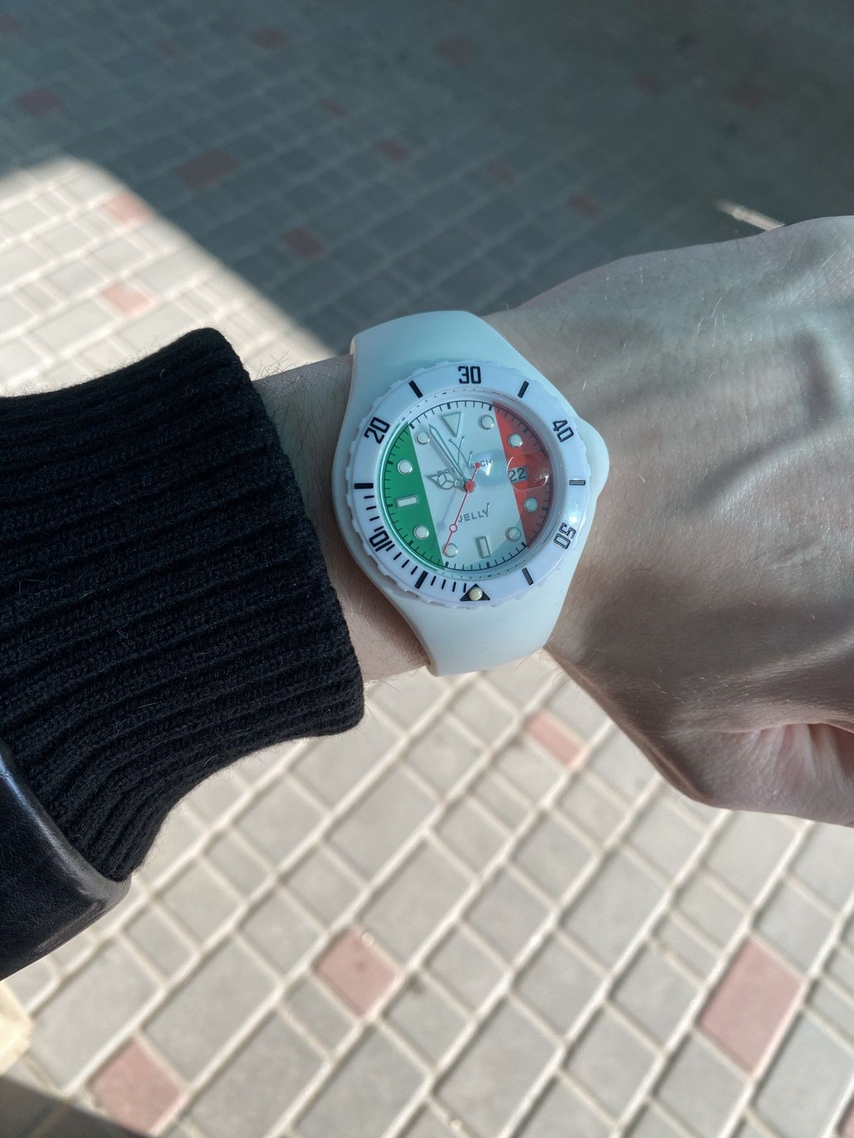 Japanese Brand ToyWatch Jelly Archive Italy Flag Watch Retro Futuristic Y2K Size ONE SIZE - 1 Thumbnail