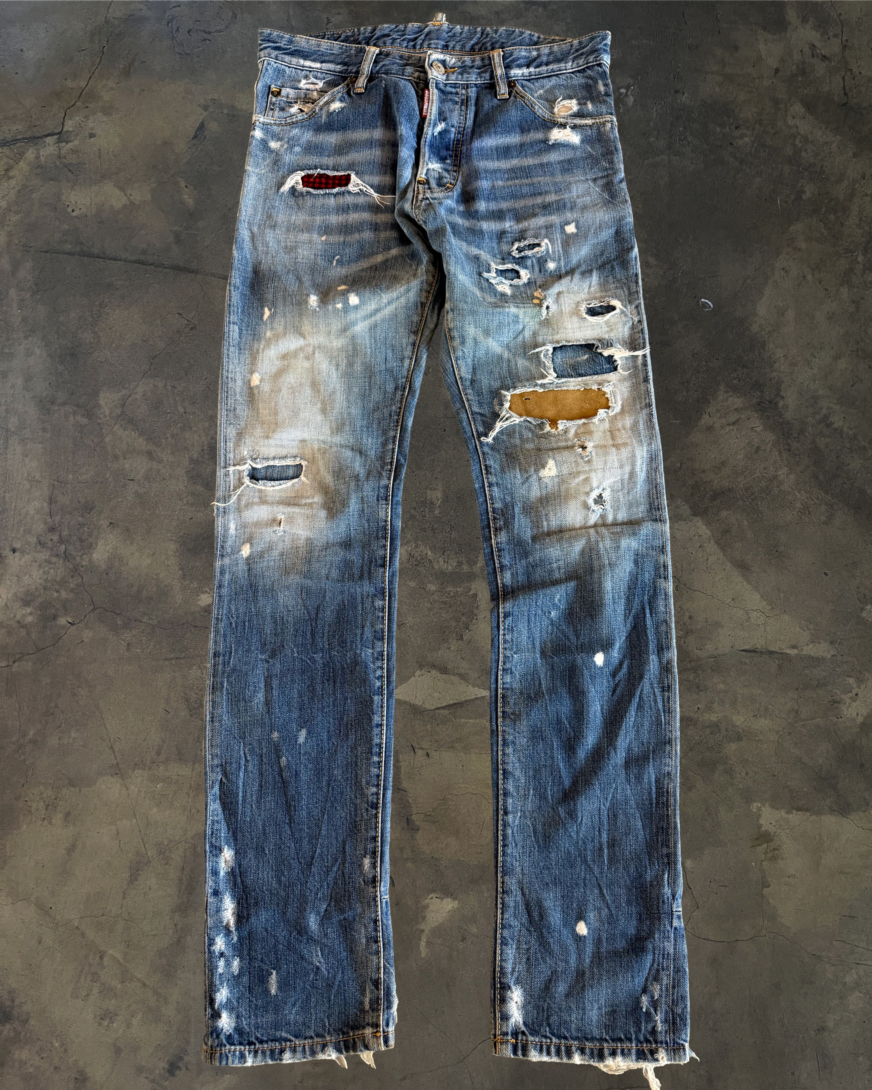 DSQUARED2 AW2017 DISTRESSED PATCHED JEANS