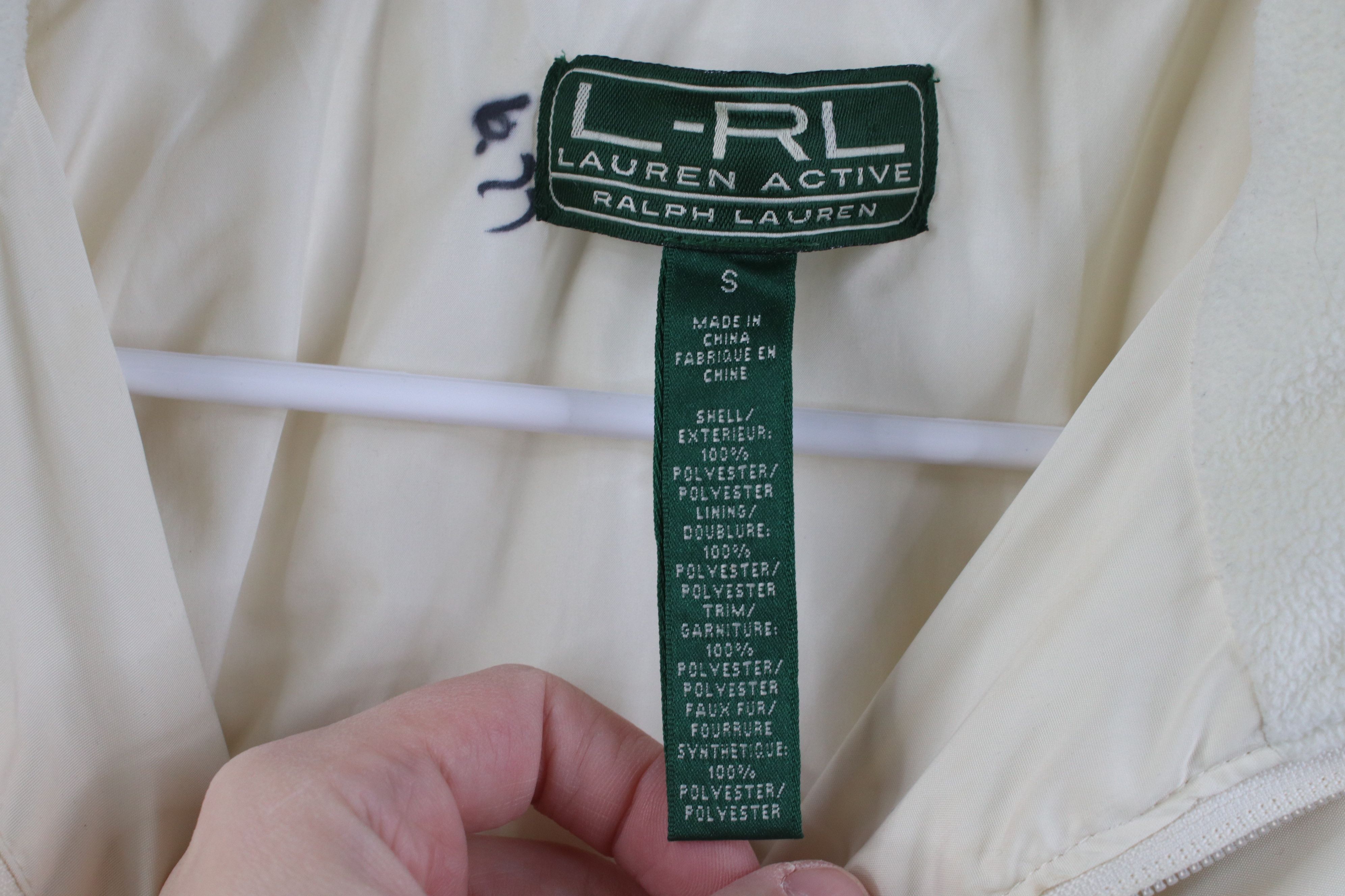 Polo Ralph Lauren Vintage Y2K Ralph Lauren Full Zip Puffer Jacket Cream Size S / US 4 / IT 40 - 11 Thumbnail