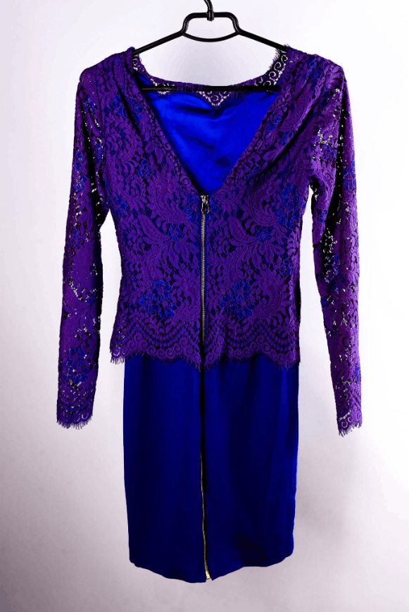 Ted Baker Women's Ted Baker Purple Lace Bodycon Dress Size XS Size XS / US 0-2 / IT 36-38 - 3 Thumbnail