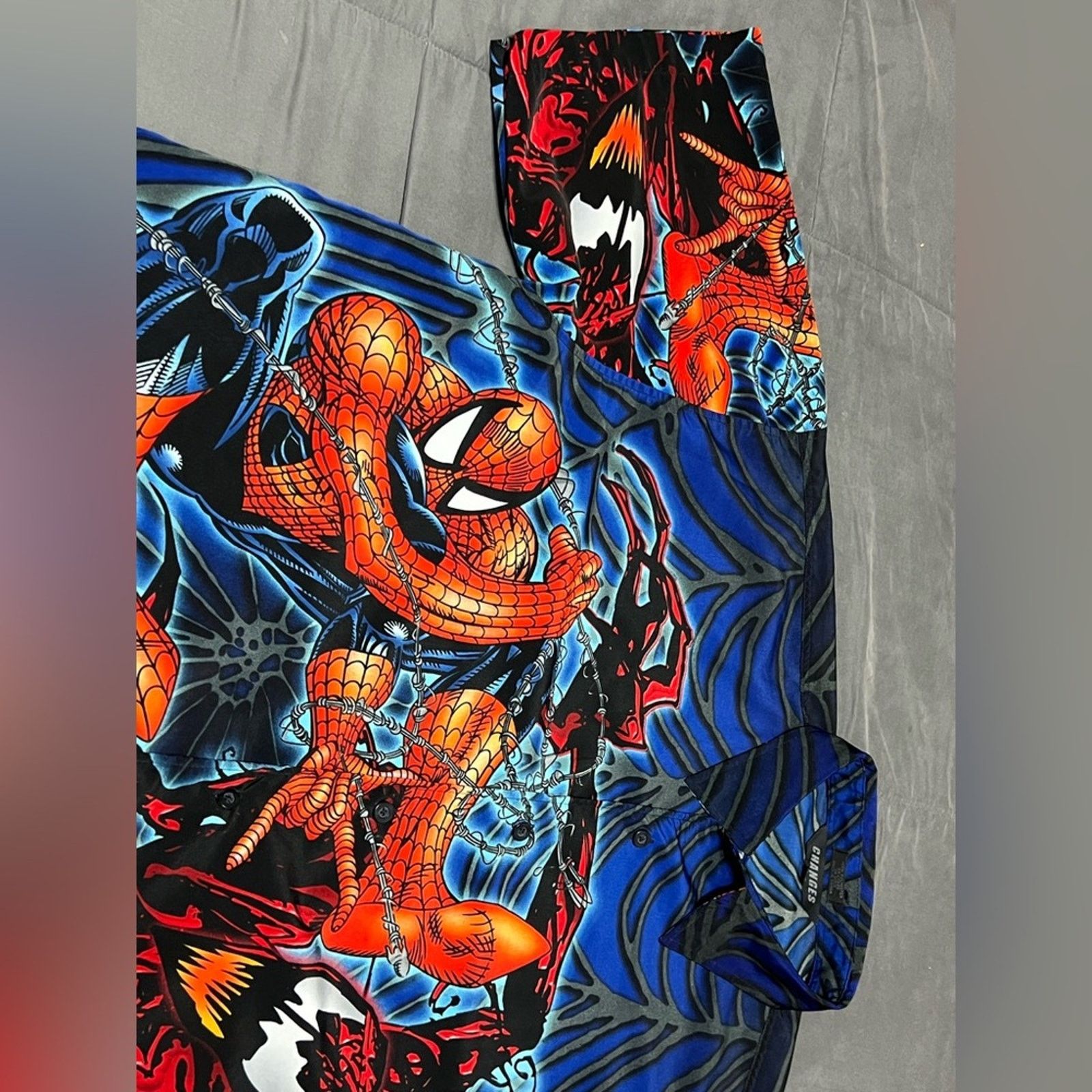 Changes VINTAGE CHANGES Venom Spider Man Shirt All Over Print Y2K Size US XXL / EU 58 / 5 - 6 Thumbnail