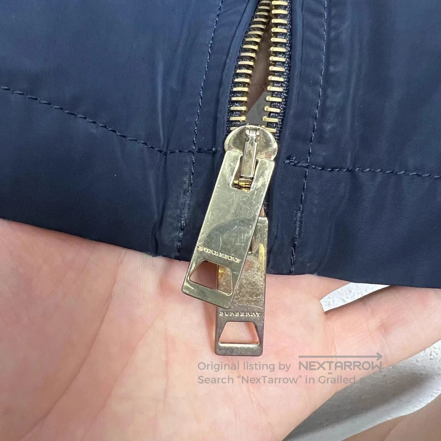 Burberry Blue Lightweight Zip-Up Jacket. Size US L / EU 52-54 / 3 - 4 Thumbnail