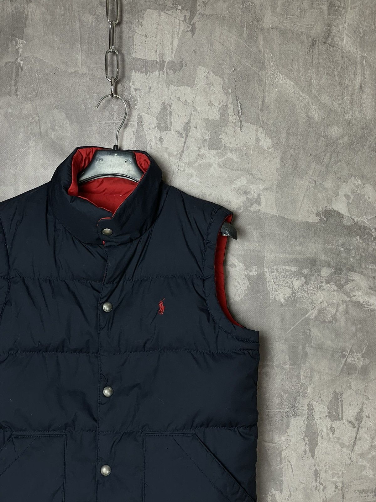 Vintage Polo Ralph Lauren Navy Blue Vintage 90s Puffer Vest Jacket Size S / US 4 / IT 40 - 4 Thumbnail