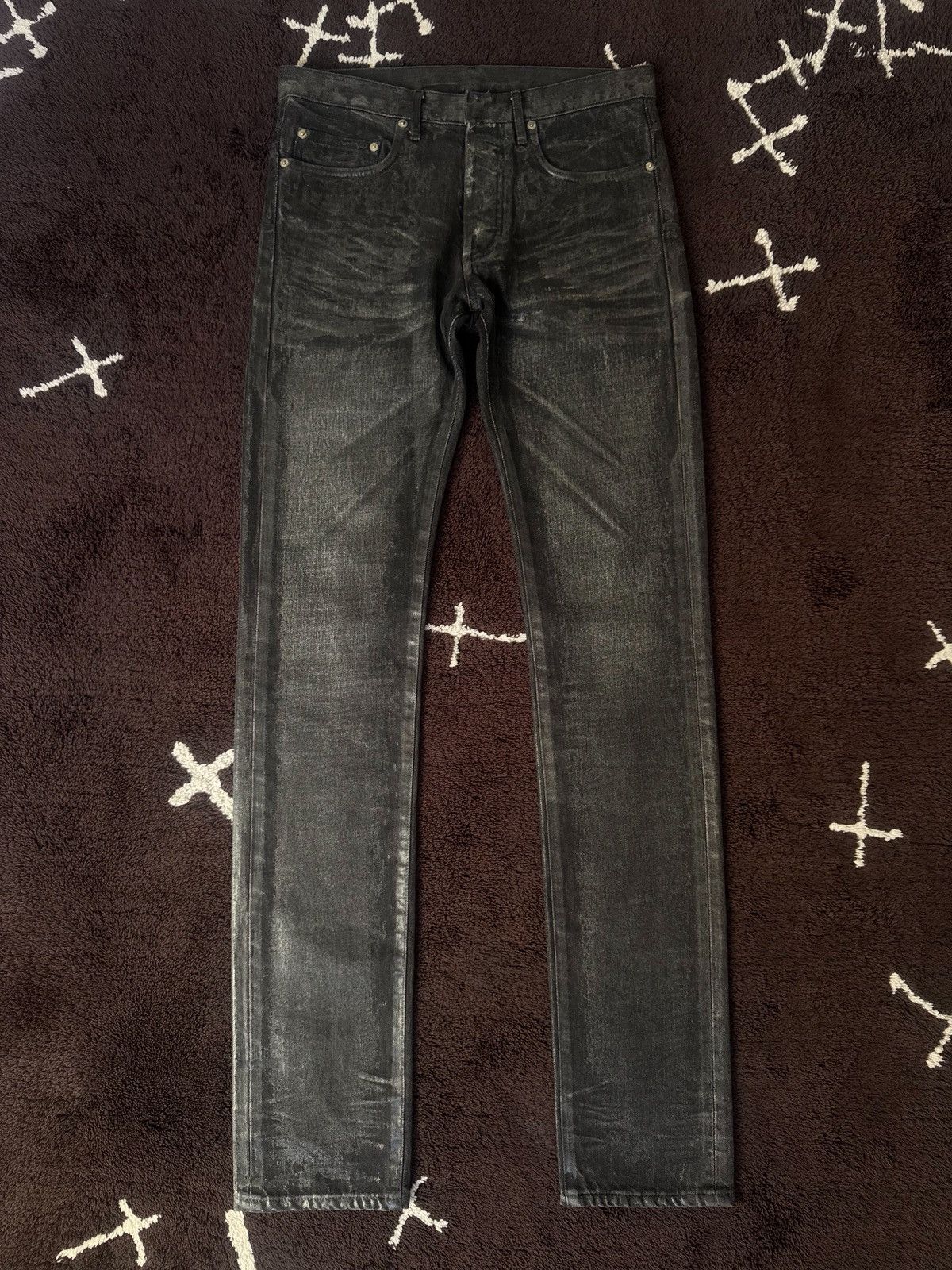 Dior Dior AW05 black waxed luster denim Size US 28 / EU 44 - 2 Thumbnail