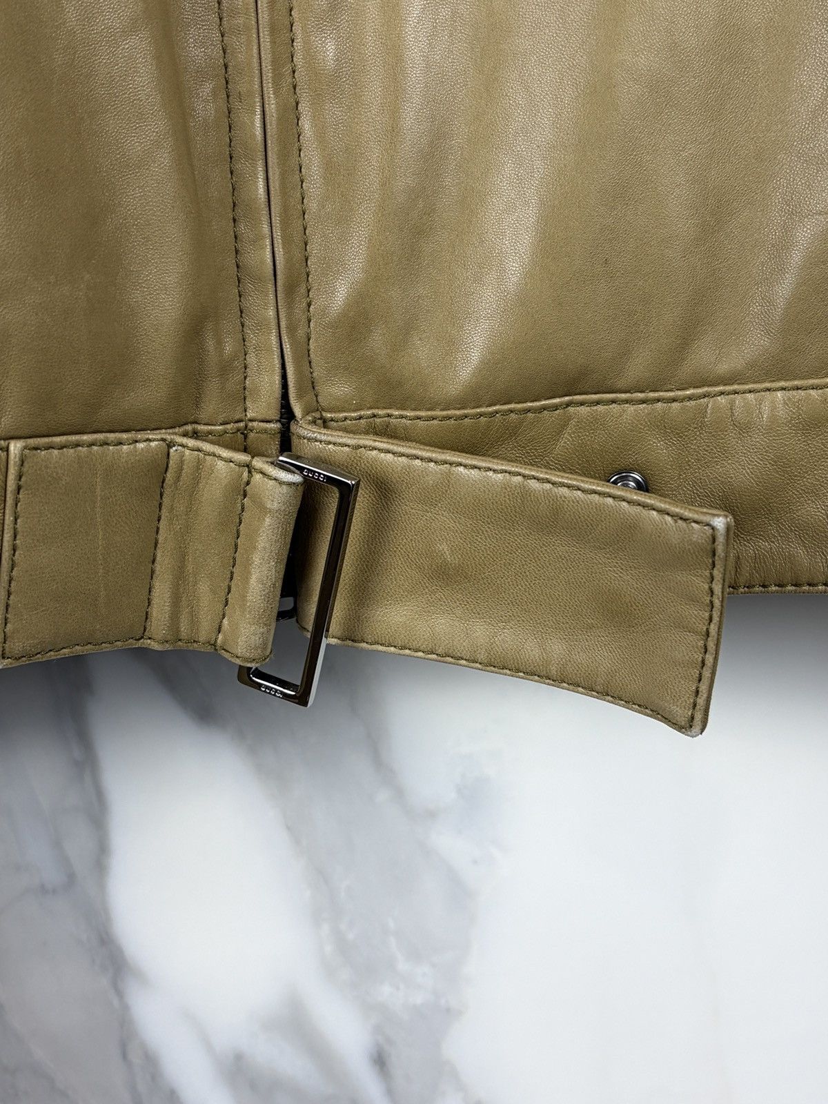Gucci Gucci Tom Ford Double Zip Buckled Moto Leather Jacket Size US S / EU 44-46 / 1 - 6 Thumbnail