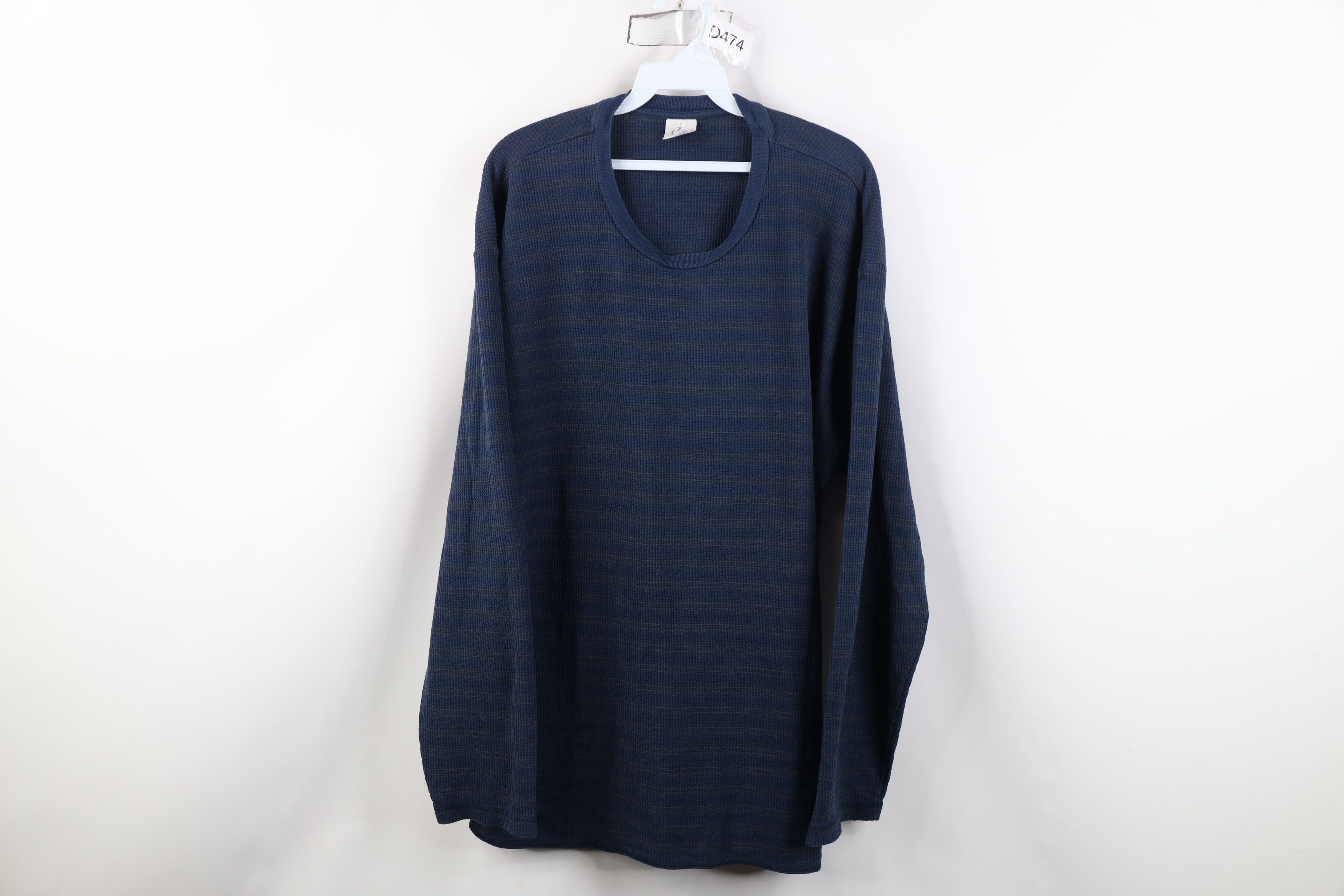 Calvin Klein Vintage 90s Y2K Calvin Klein Waffle Knit Long Sleeve T-Shirt Size US L / EU 52-54 / 3 - 1 Thumbnail