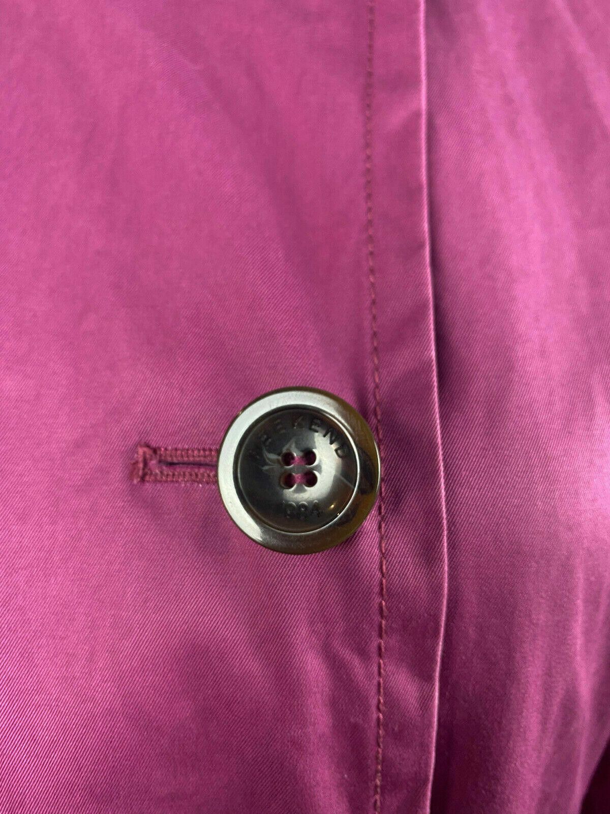 Designer Weekend Max Mara Purple Cotton Double Trench Coat Size 1 Size M / US 6-8 / IT 42-44 - 4 Thumbnail