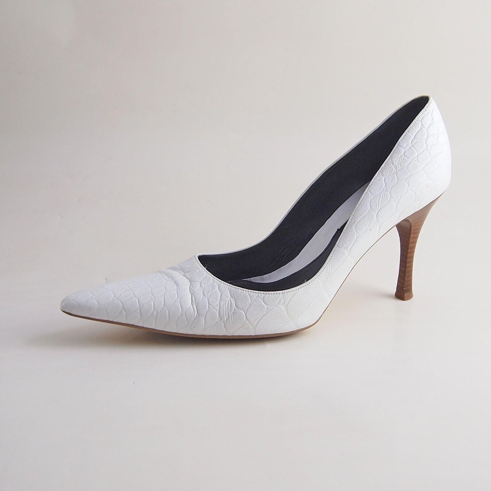 Escada Escada Heels Pointed Toe Embossed Croc Leather US 10 EU 40 Size US 10 / IT 40 - 1 Thumbnail