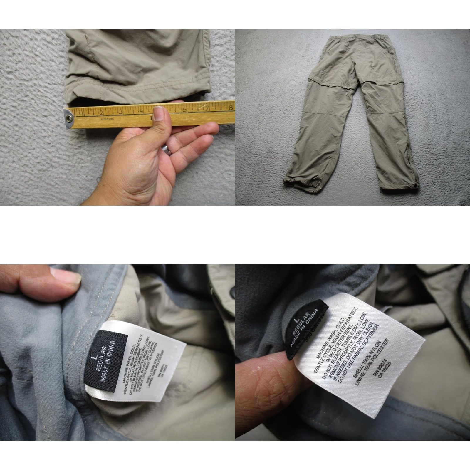 Mountain Hardwear Mountain Hardwear Pants Mens Large Khaki Convertible Zip Off Hiking Nylon Trail Size US 33 - 8 Thumbnail