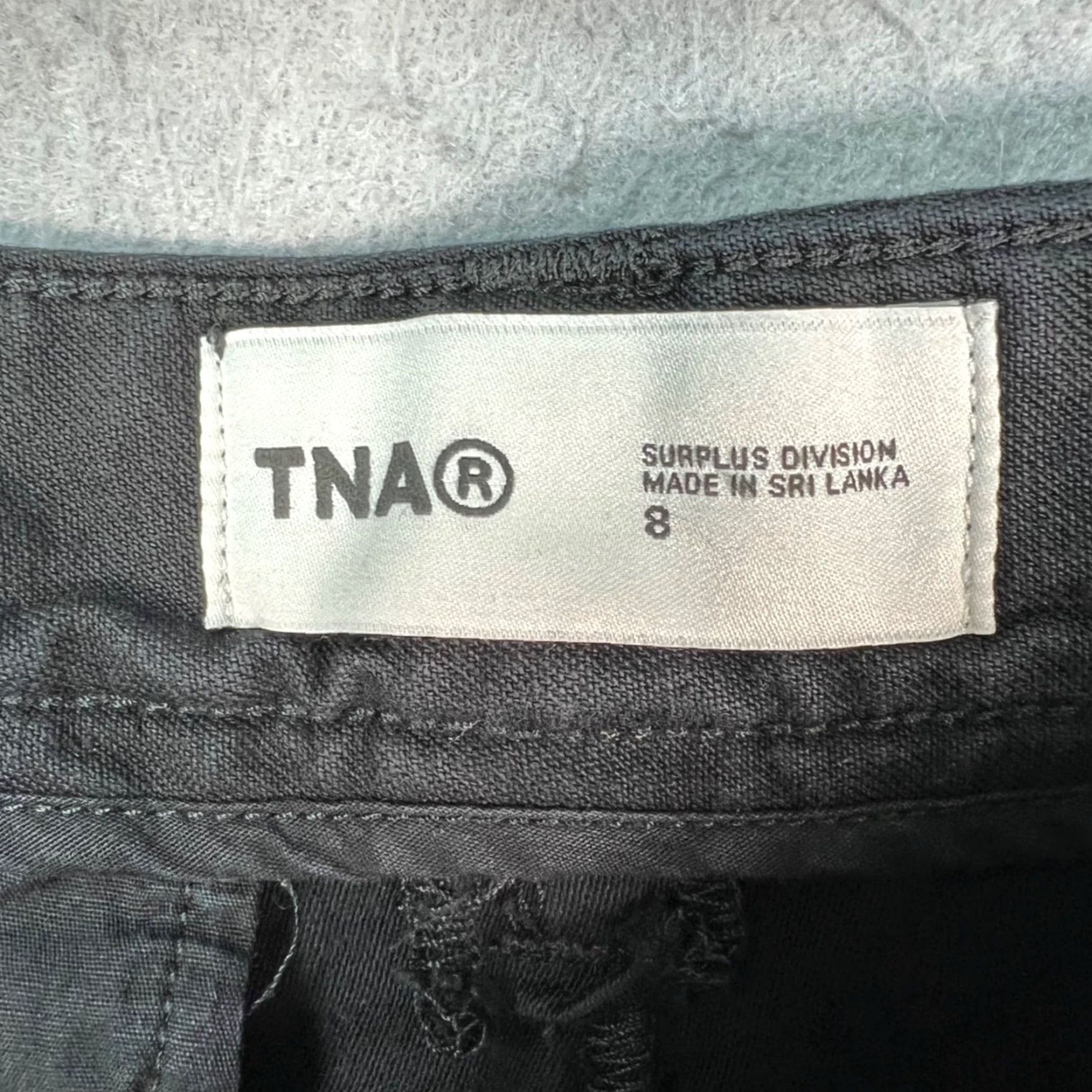TNA Tna Womens 8 Black Cotton Pleated Surplus Division Wide-Leg Pants Size 30" / US 8 / IT 44 - 3 Thumbnail