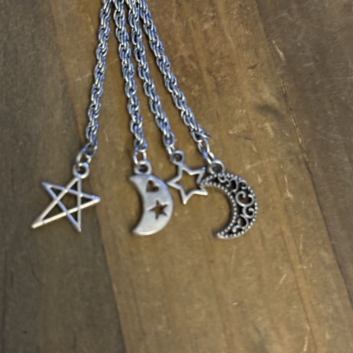 Other Silver tone celestial tassel pendant necklace Size ONE SIZE - 2 Thumbnail