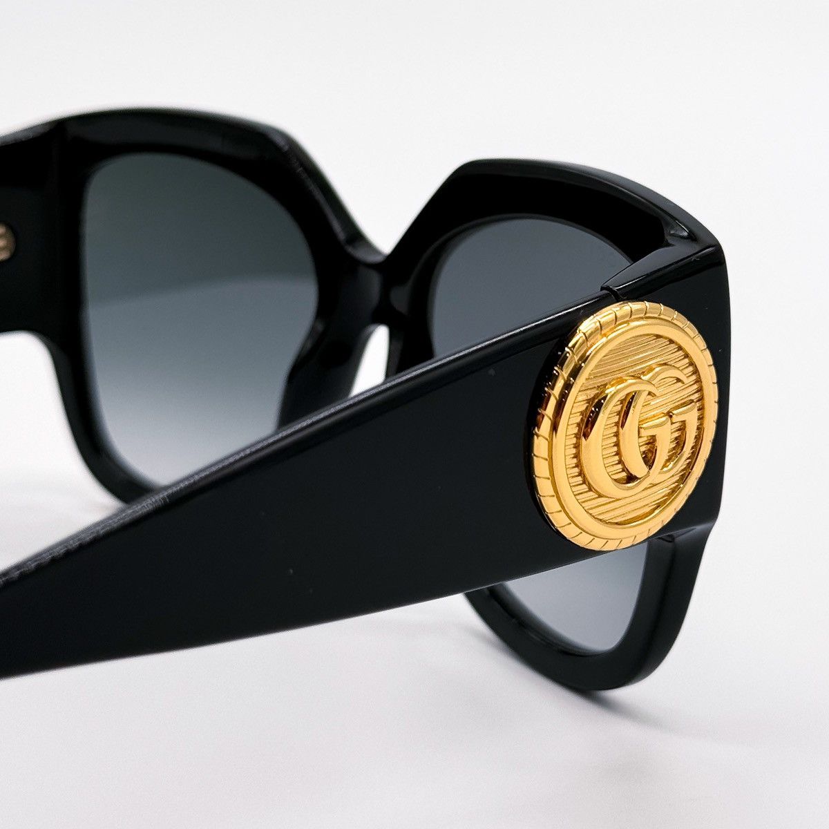 NEW GUCCI GG1407S 001 BLACK GREY WOMEN OVERSIZED SUNGLASSES