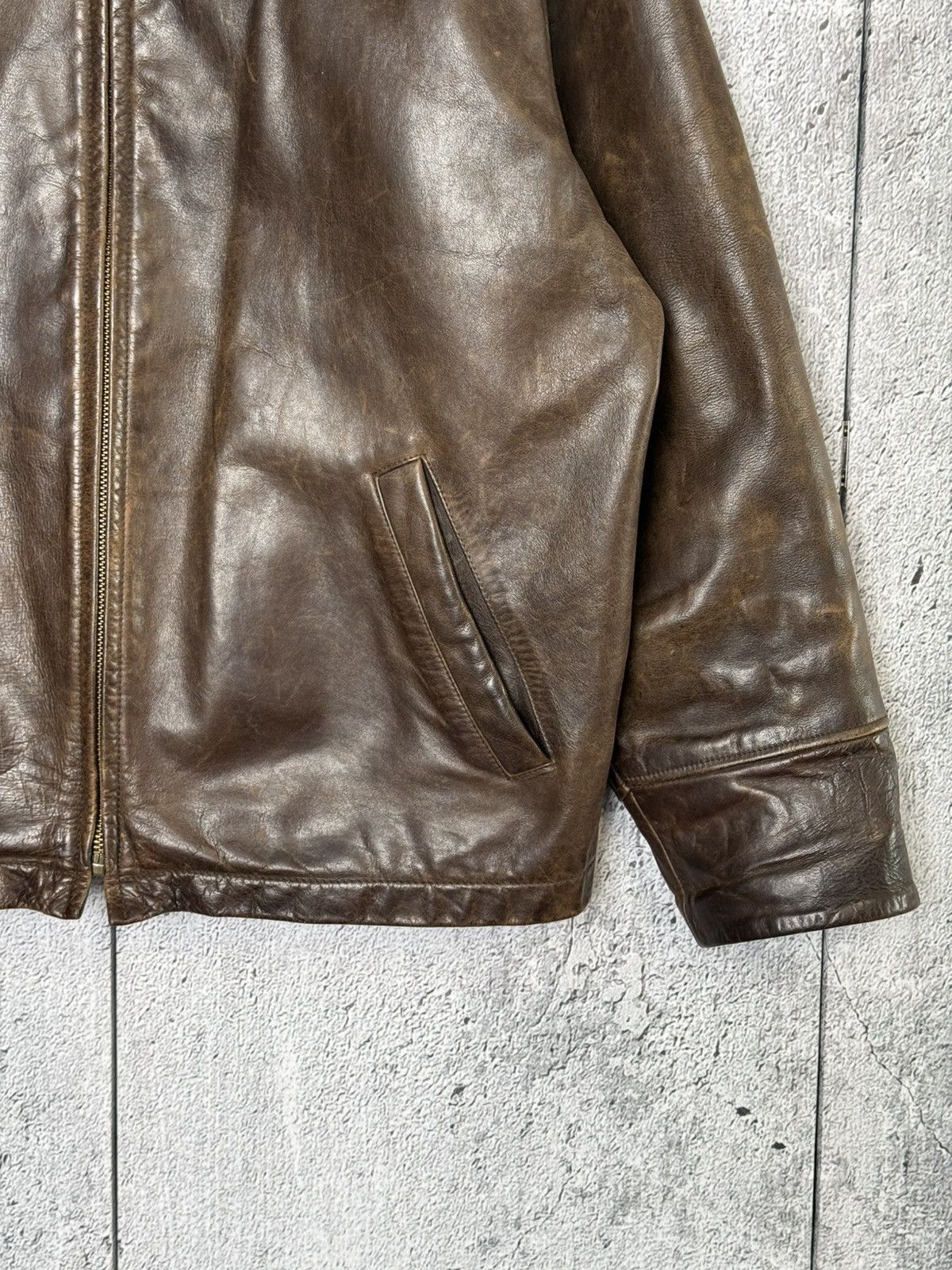 Timberland Vintage Timberland Leather Jacket Brown Shearling Collar Size US M / EU 48-50 / 2 - 9 Thumbnail