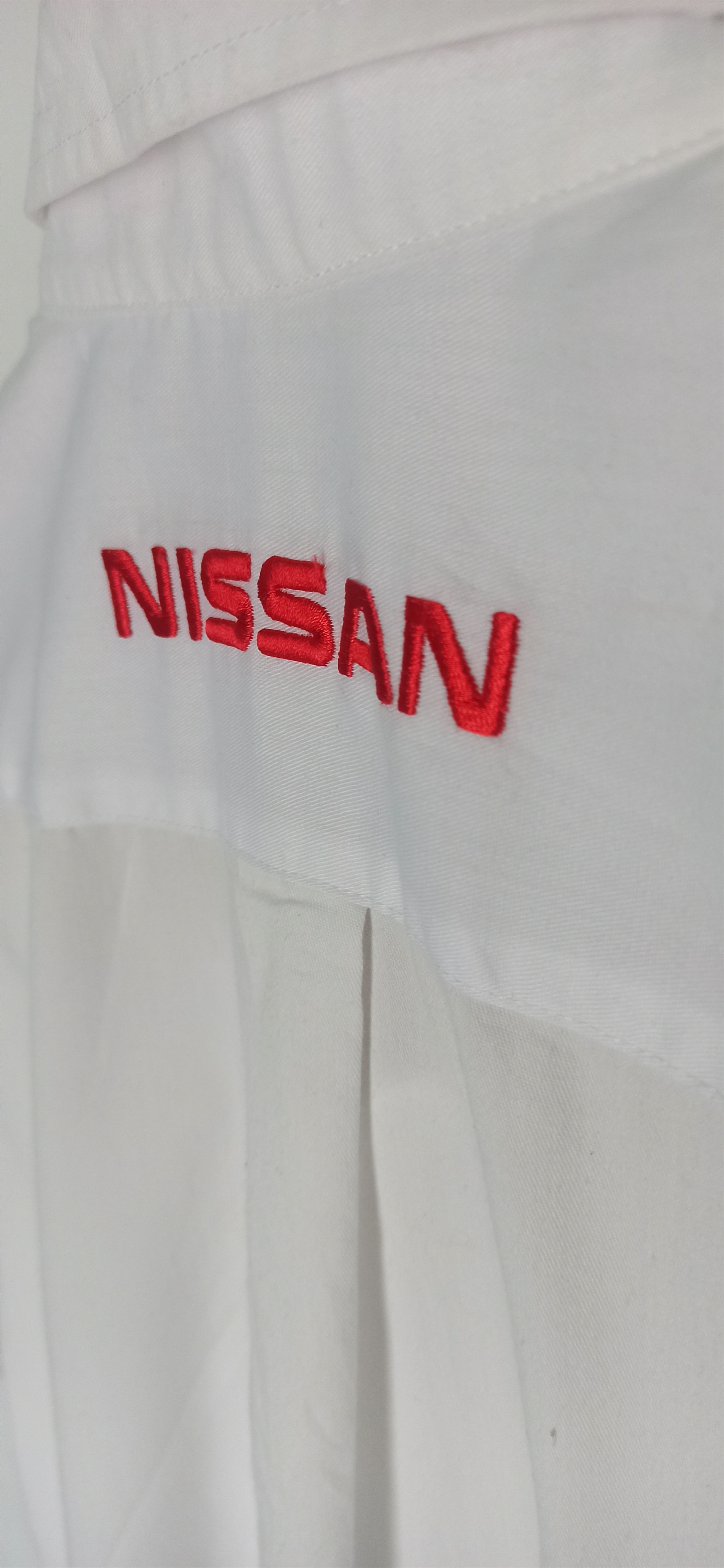 Japanese Brand 🔥Vintage Nissan Work Button Up White Shirt Embroidery Logo Size US L / EU 52-54 / 3 - 9 Thumbnail