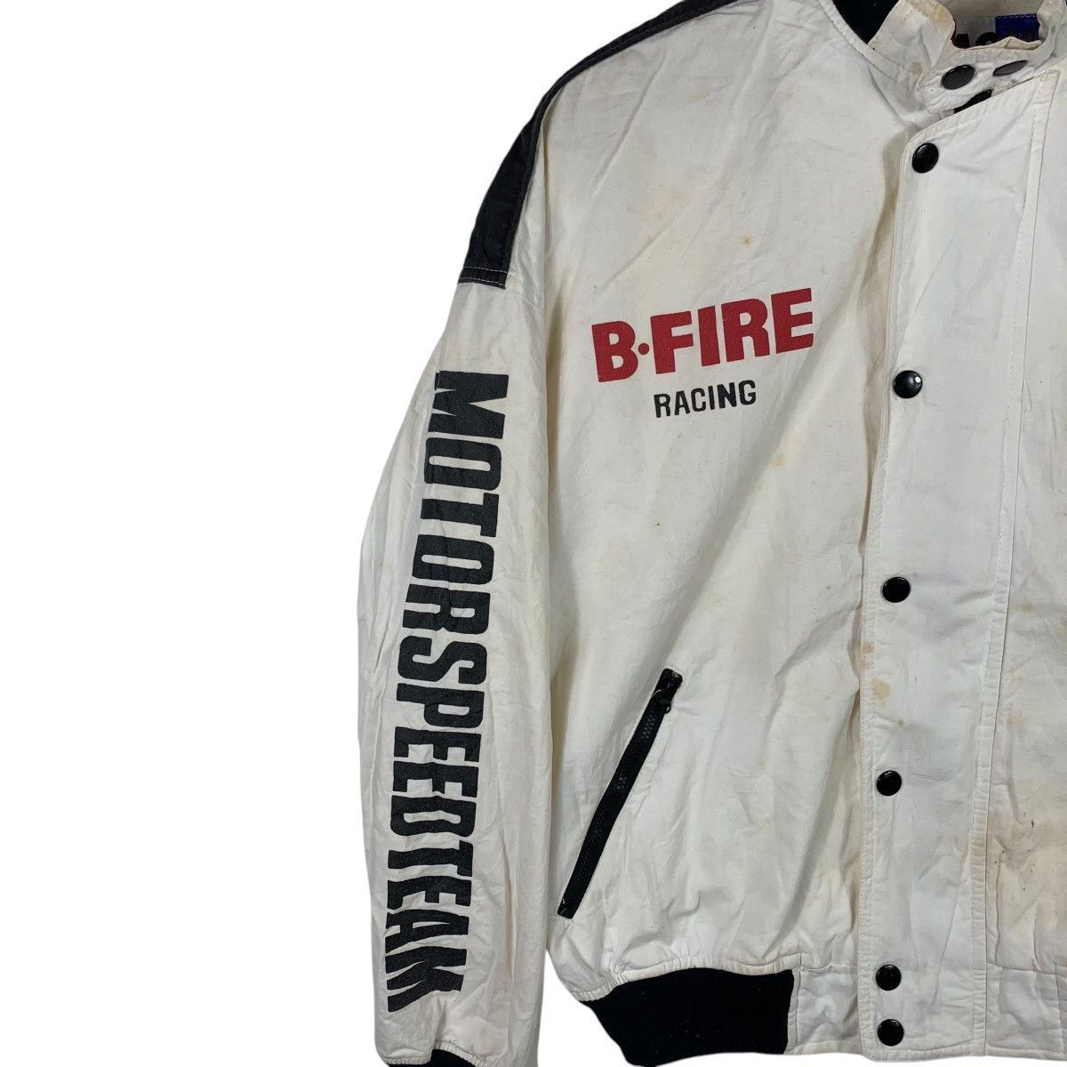 Vintage Vintage 80s BACKFIRE RACING Gt4 Logo Print Motorist Jacket Size US L / EU 52-54 / 3 - 4 Thumbnail
