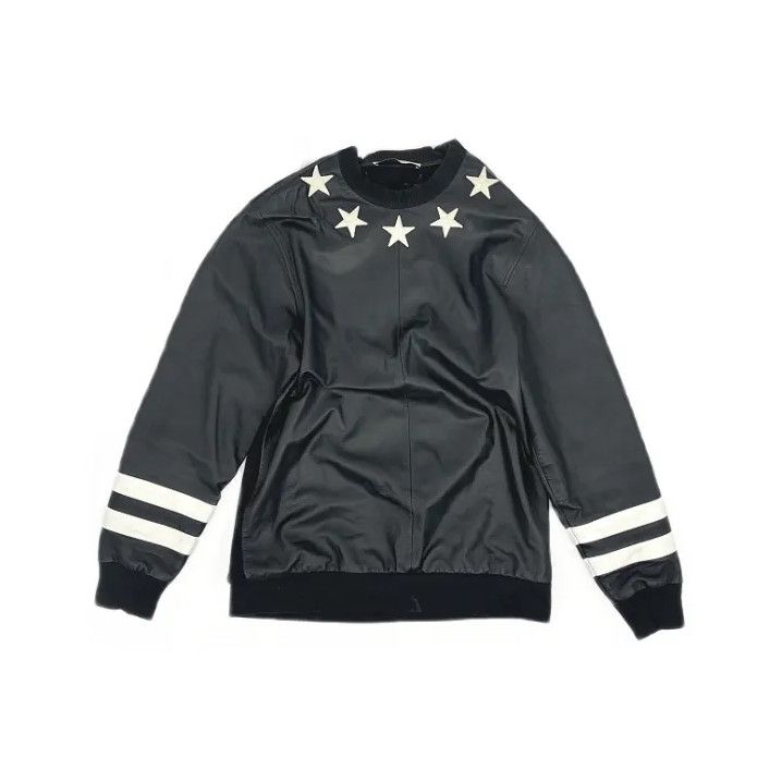 Givenchy Givenchy Star-Embellished Black Bomber Jacket Size US M / EU 48-50 / 2 - 1 Thumbnail