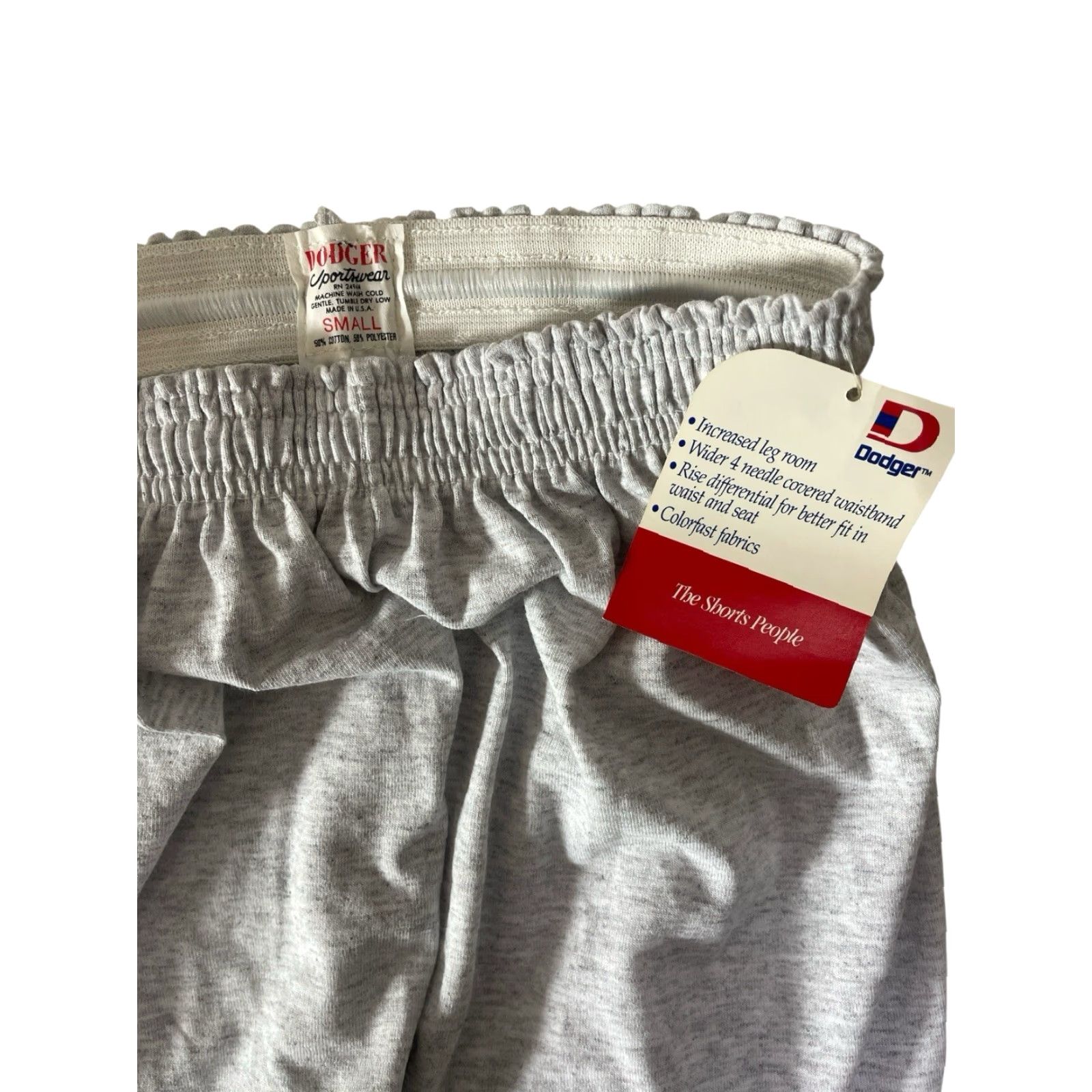 Vintage VINTAGE Dodger Gym Shorts Mens S 90s Deadstock NWT Made in USA Ash Grey 50/50 Athletic Drawstring Waist 18” Inseam 6” Unworn Mens Size US 29 - 4 Thumbnail