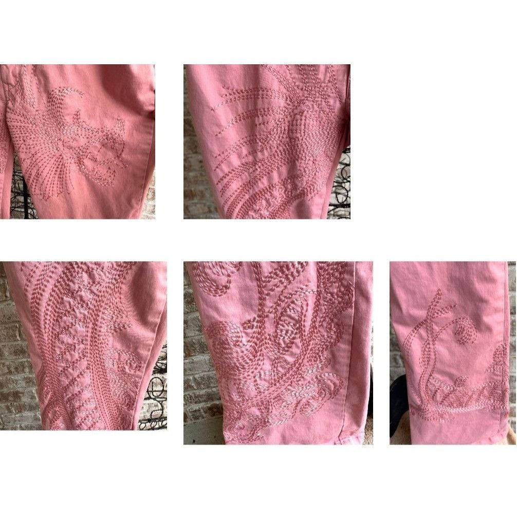 Vintage Vintage 90's Taunt Pants Size 7 Peach Low Rise Wide Leg Size 31" - 5 Thumbnail