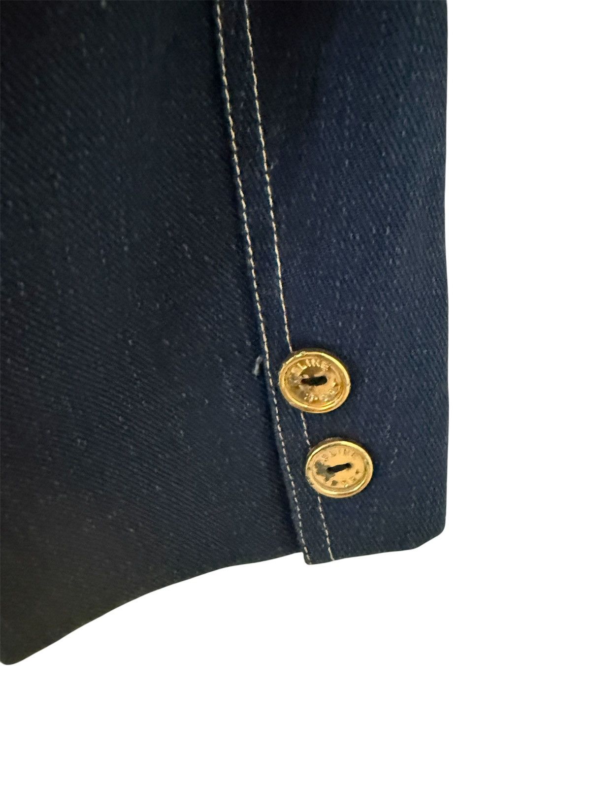 Celine CELINE MADE IN FRANCE DENIM JACKET GOLD LOGO NICE DESIGN Size US M / EU 48-50 / 2 - 12 Thumbnail