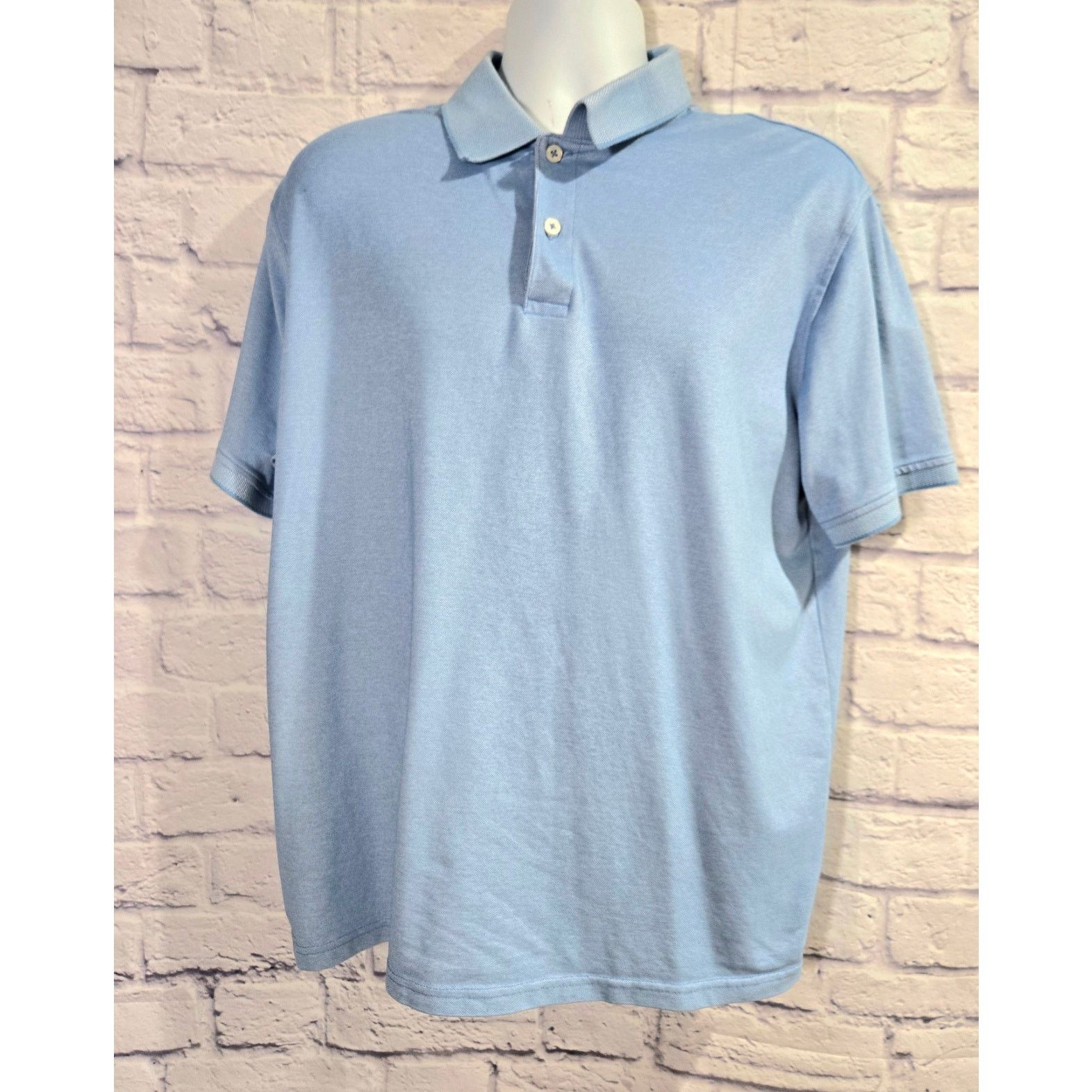 Other Member's Mark Blue Pique Polo Men's Shirt Large Lightweight Size US L / EU 52-54 / 3 - 1 Thumbnail