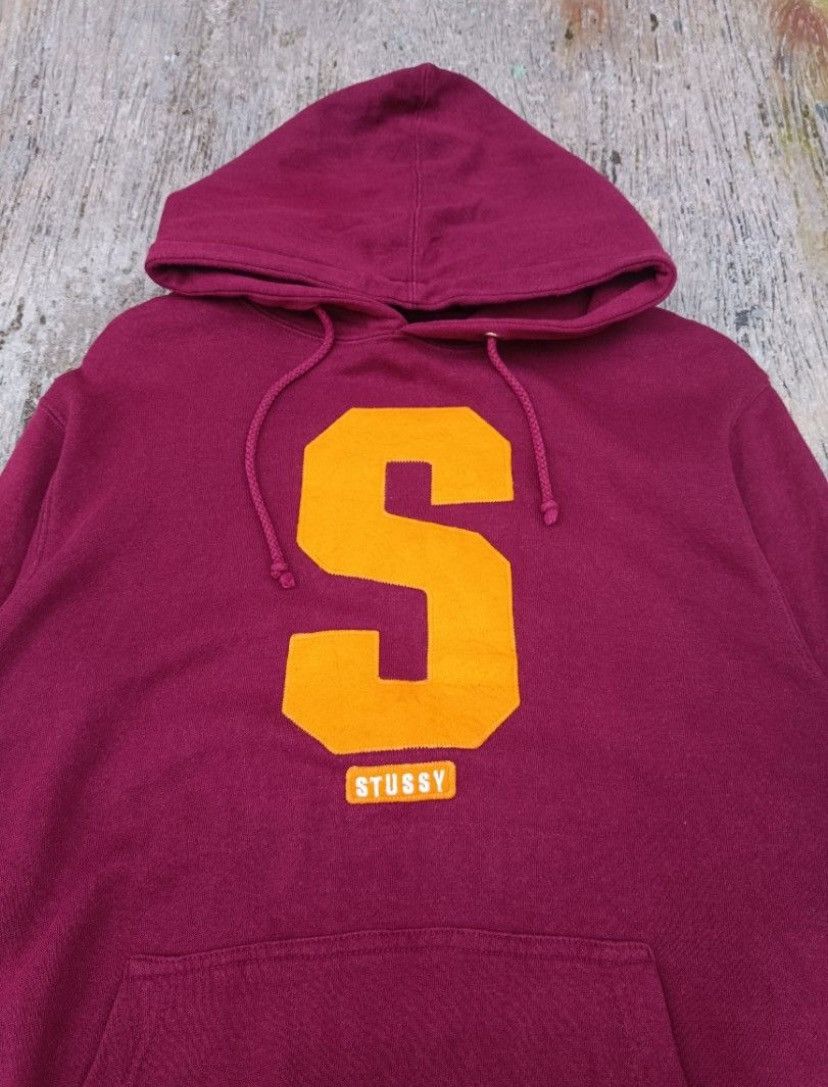 image of Stussy Burgundy Big Logo S Hoodie, Men's (Size XL)