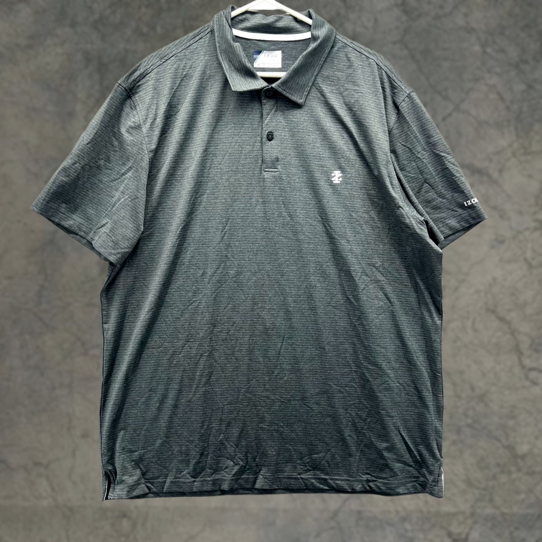 Izod IZOD Polo Shirt Mens XL Gray Preppy Heather Knit Golf Golfer Extra Large Stretch Shirt Polo Mens XL Gray Size US XL / EU 56 / 4 - 1 Thumbnail