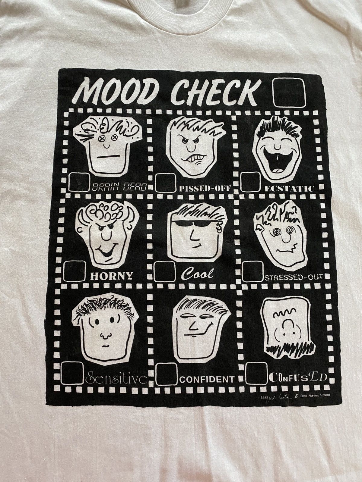 Vintage Vintage ‘89 Mood Check Many Moods Comic Single Stitch Tee Size US XL / EU 56 / 4 - 2 Thumbnail