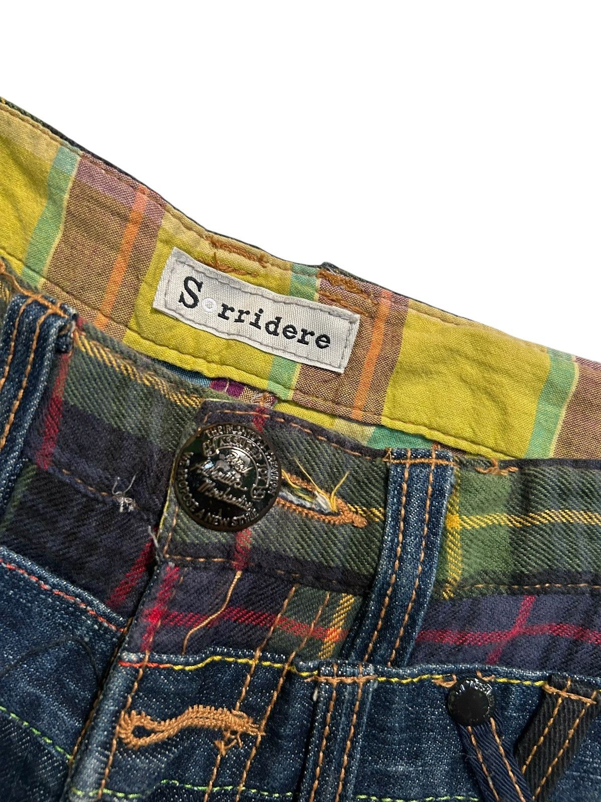 Japanese Brand × Kapital × Vintage Double Waist Japanese Punk Rock Denim Jeans Size US 30 / EU 46 - 8 Thumbnail