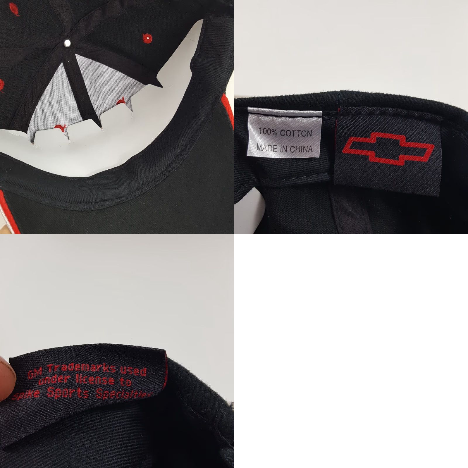 NASCAR VINTAGE Chevrolet NASCAR Racing Snapback Hat Baseball Cap Adjustable Black 90s Mens Size ONE SIZE - 8 Thumbnail