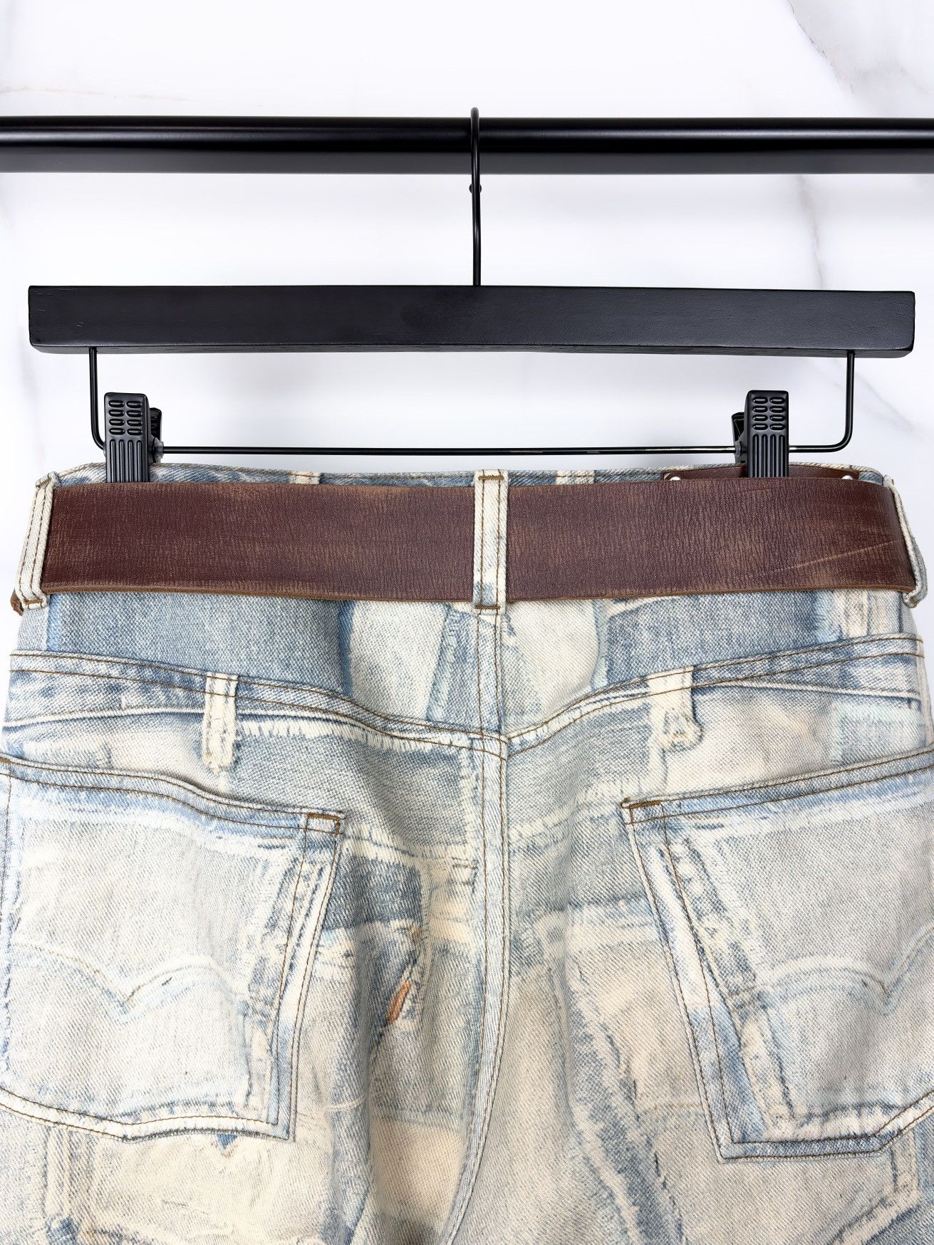 Junya Watanabe Junya Watanabe Ornamental Buckle Leather Belt Brown CDG Size ONE SIZE - 2 Thumbnail