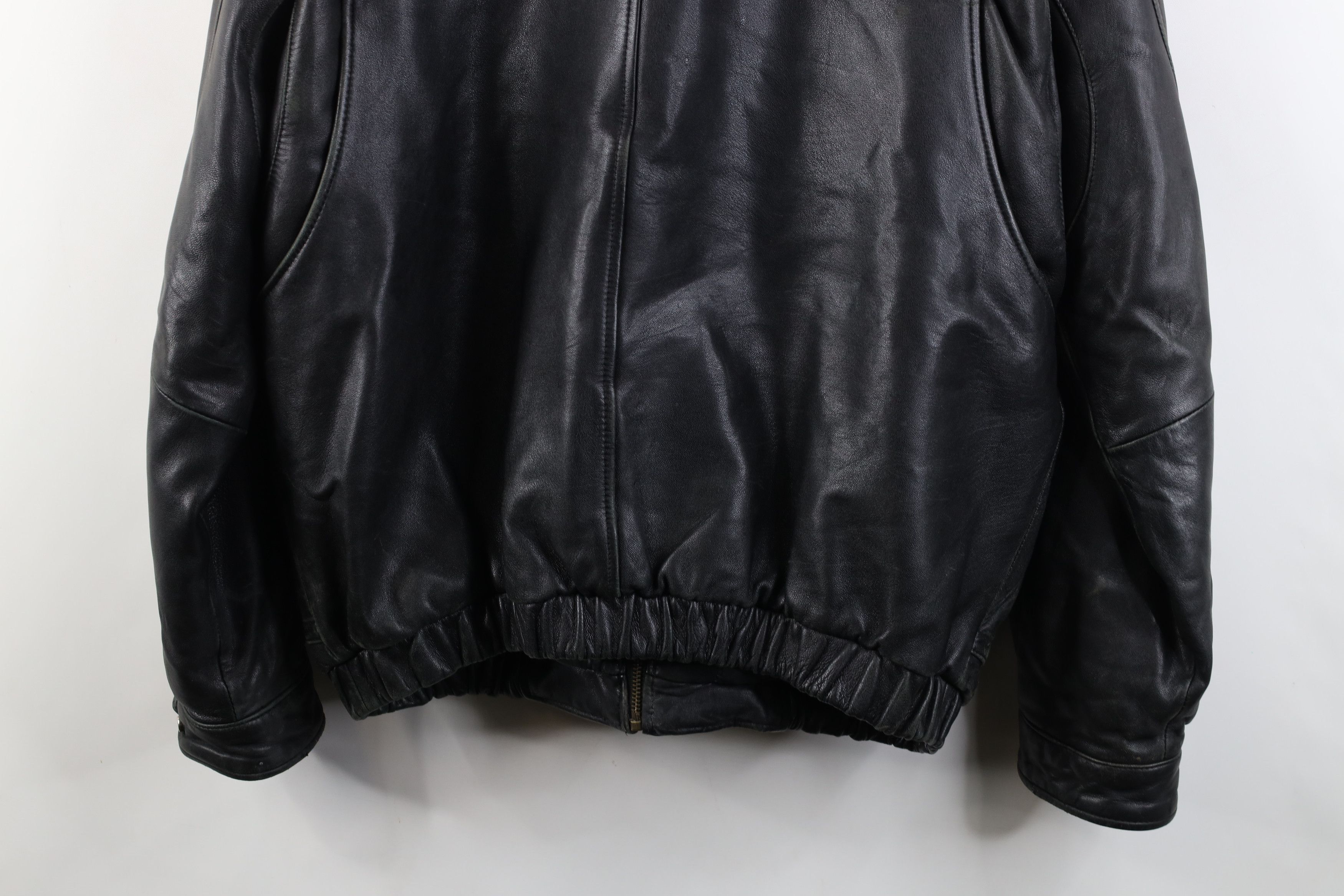 Vintage Vintage 90s Streetwear Distressed Flight Bomber Jacket Black Size US L / EU 52-54 / 3 - 16 Thumbnail