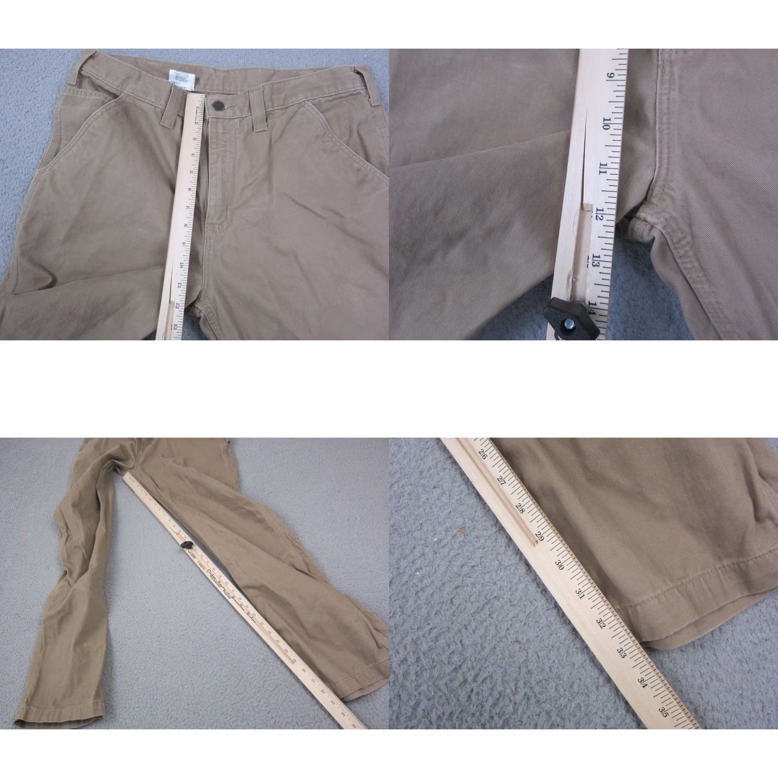Carhartt Carhartt Pants Mens 36x34 Brown Relaxed Fit Straight Twill Workwear Pants Size US 36 / EU 52 - 9 Thumbnail