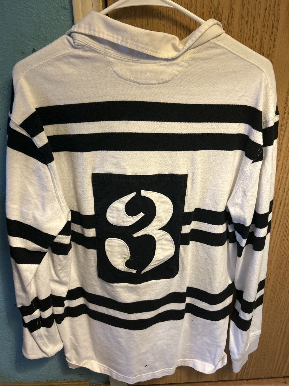 Polo Ralph Lauren White Striped Polo Long Sleeve Size US M / EU 48-50 / 2 - 2 Thumbnail