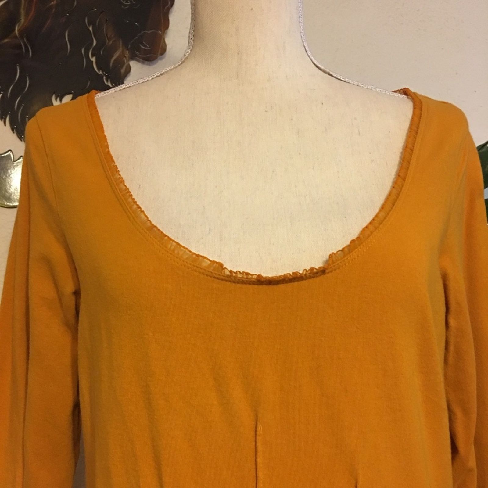 Other Metro Style dark mustard long sleeve ribbon top M Size M / US 6-8 / IT 42-44 - 4 Thumbnail