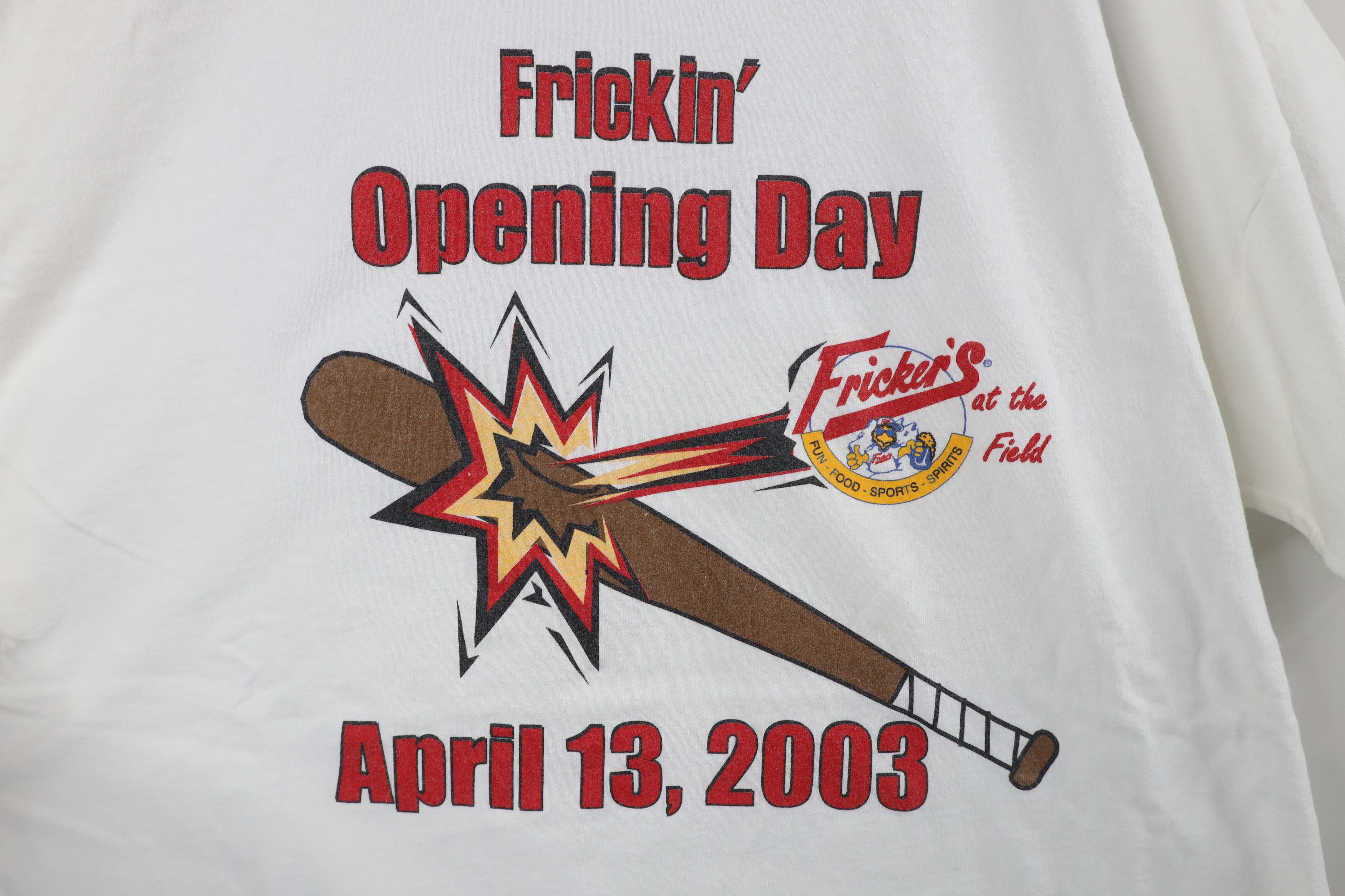 Vintage Vintage Y2K 2003 Day Toledo Mud Hens Baseball T-Shirt White Size US XL / EU 56 / 4 - 4 Thumbnail