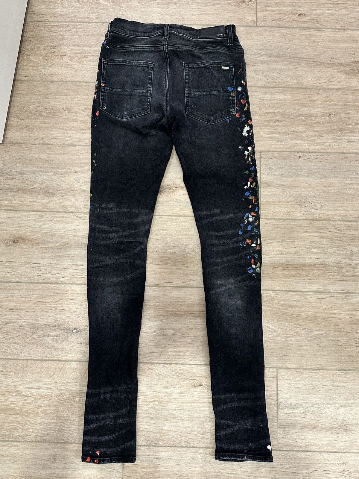 Amiri Amiri MX1 Paint Splatter Aged Black Denim Size US 30 / EU 46 - 3 Thumbnail