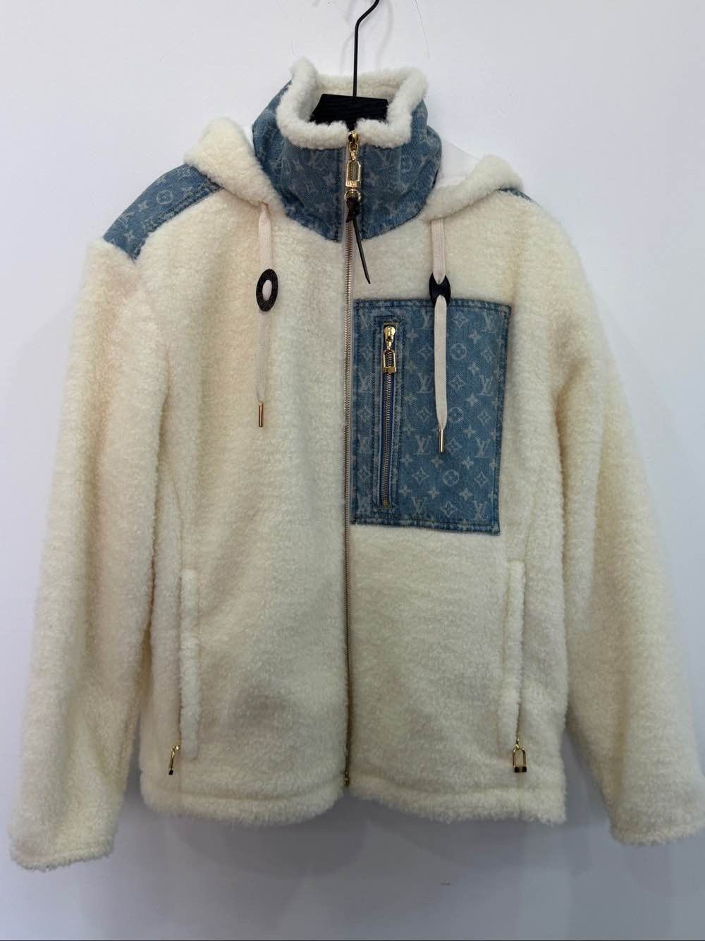 Louis Vuitton Louis Vuitton Monogram Denim Fleece Hooded Jacket Size 38 Size S / US 4 / IT 40 - 1 Thumbnail