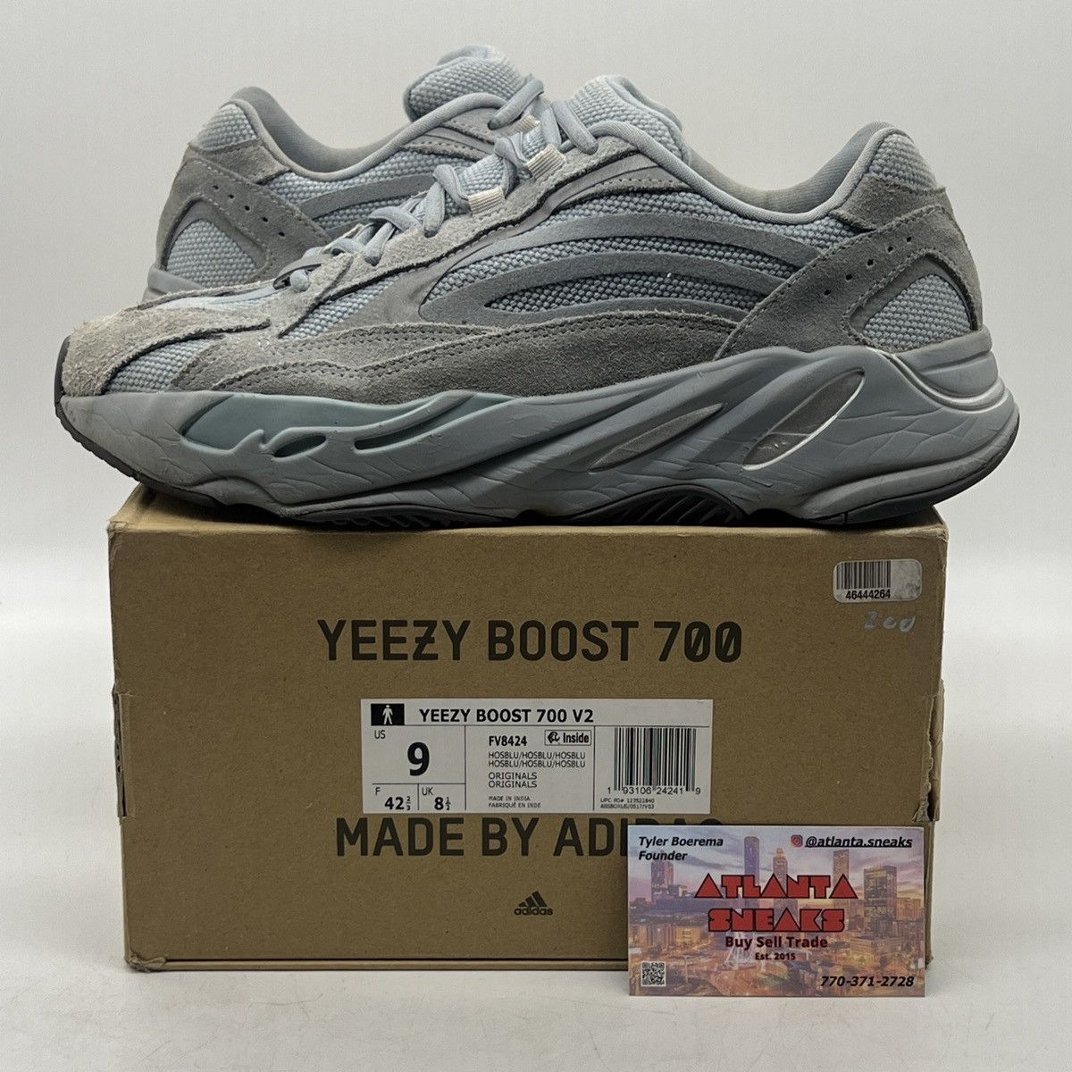 image of Adidas Yeezy Boost 700 Hospital Blue Shoes, Men's (Size 9)
