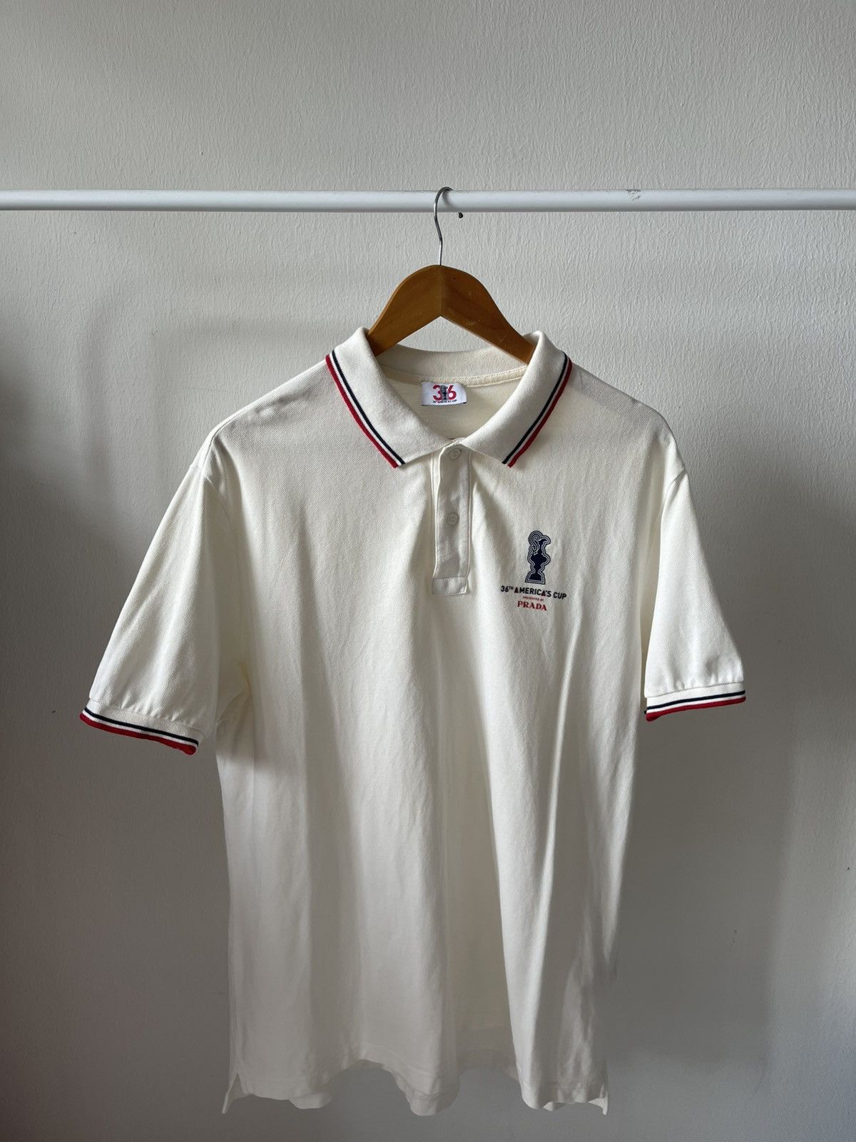 Prada Prada 36th America Cup Polo Tee Size US XL / EU 56 / 4 - 2 Thumbnail